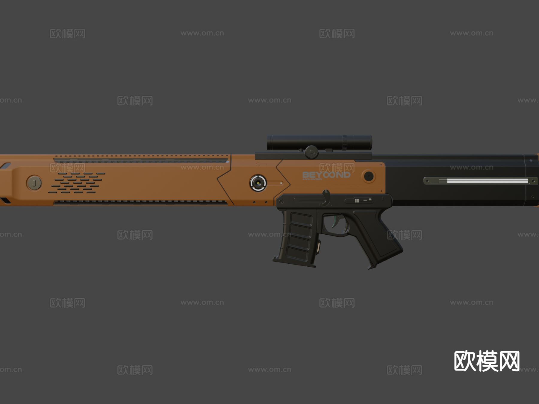 科幻枪 枪支 枪械su模型下载（渲染图5）