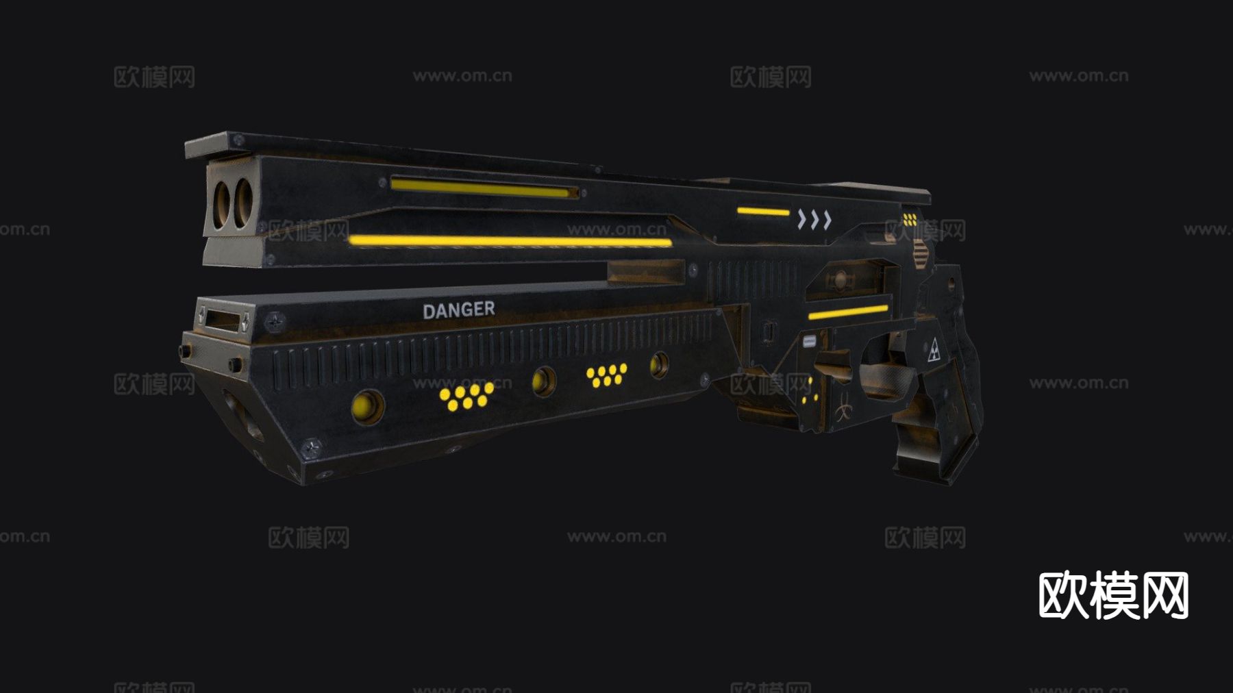 科幻手枪su模型下载（渲染图2）