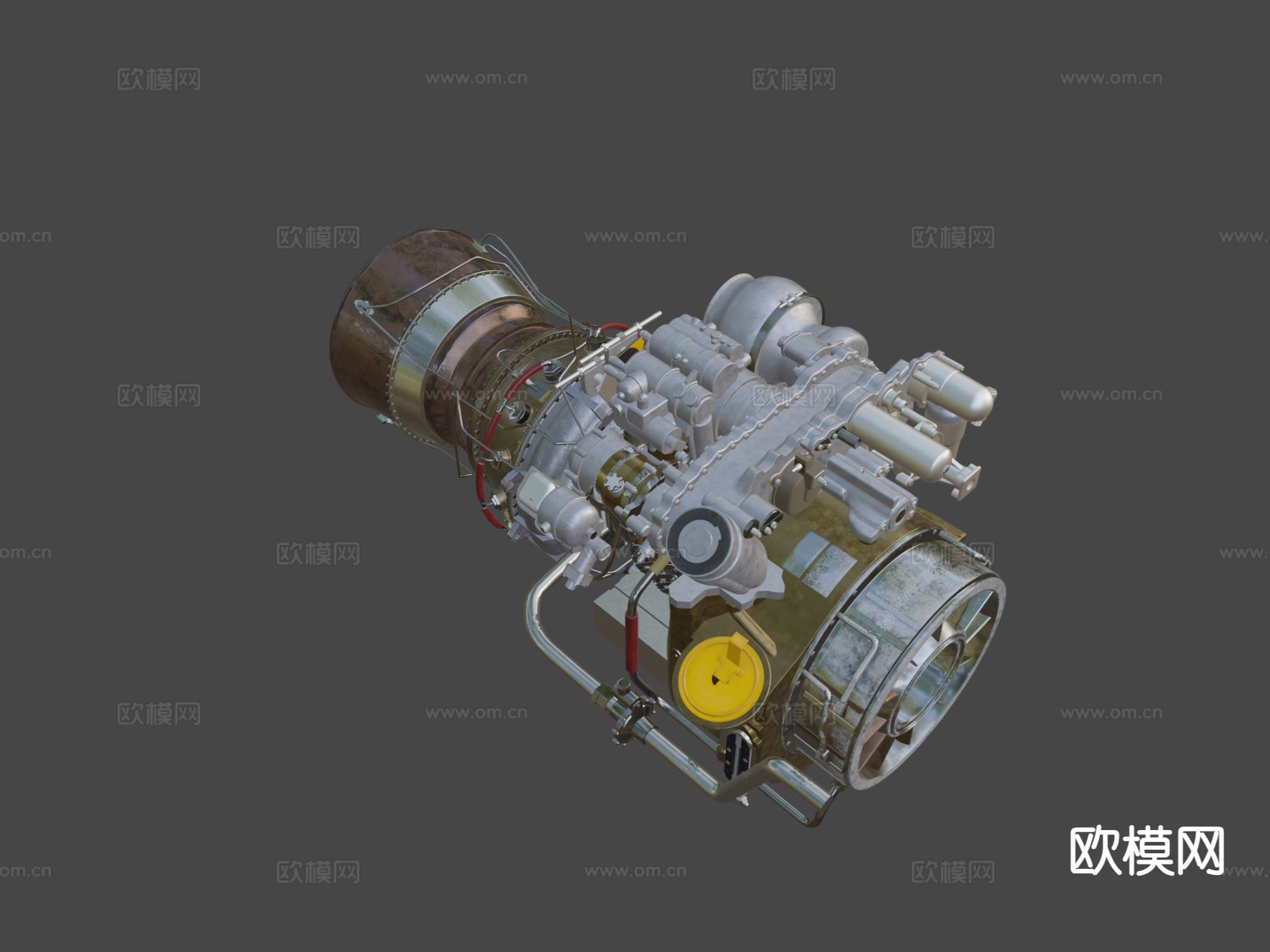 涡轴发动机 发电机su模型下载（渲染图4）