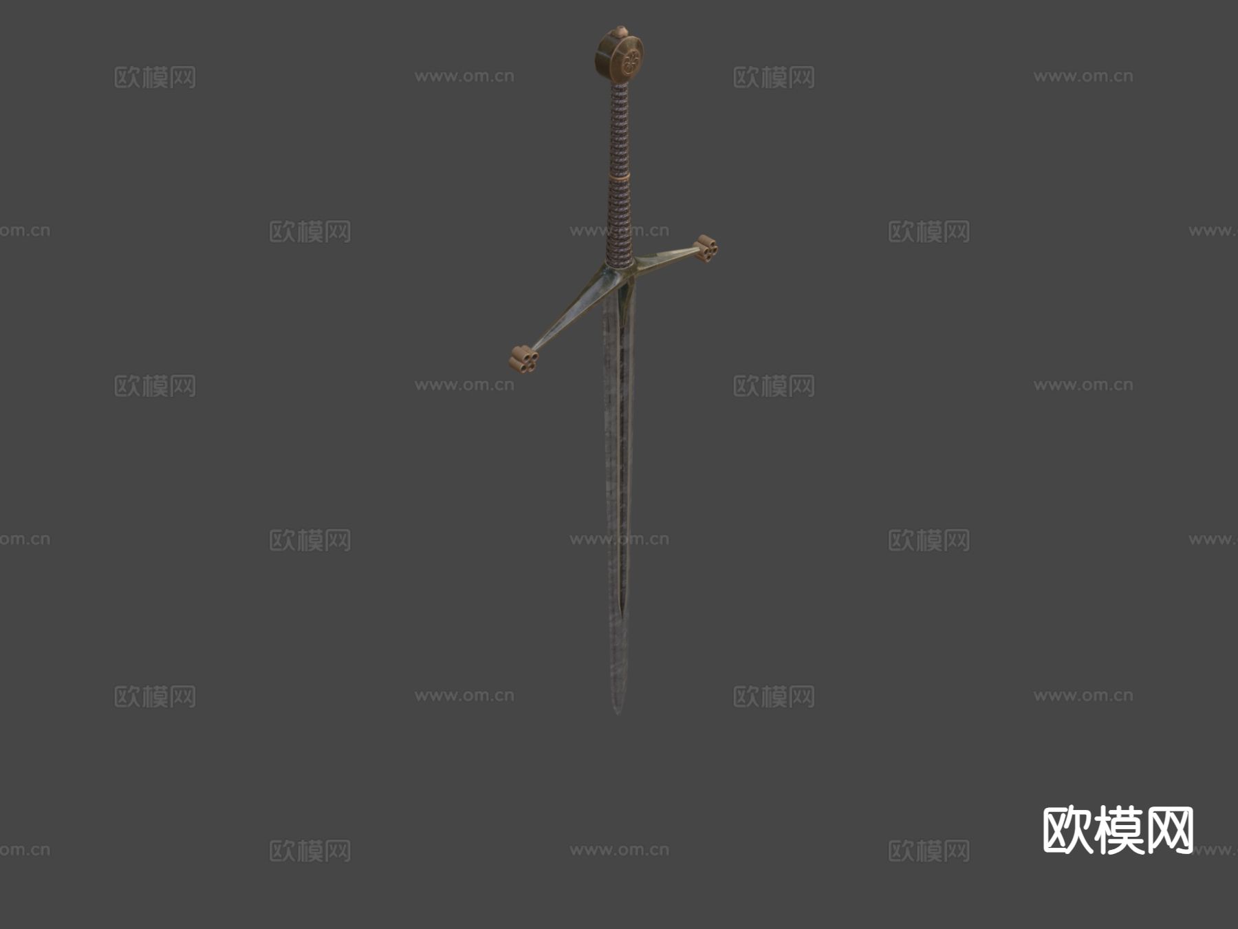 克雷莫剑 光剑 游戏道具su模型下载（渲染图6）