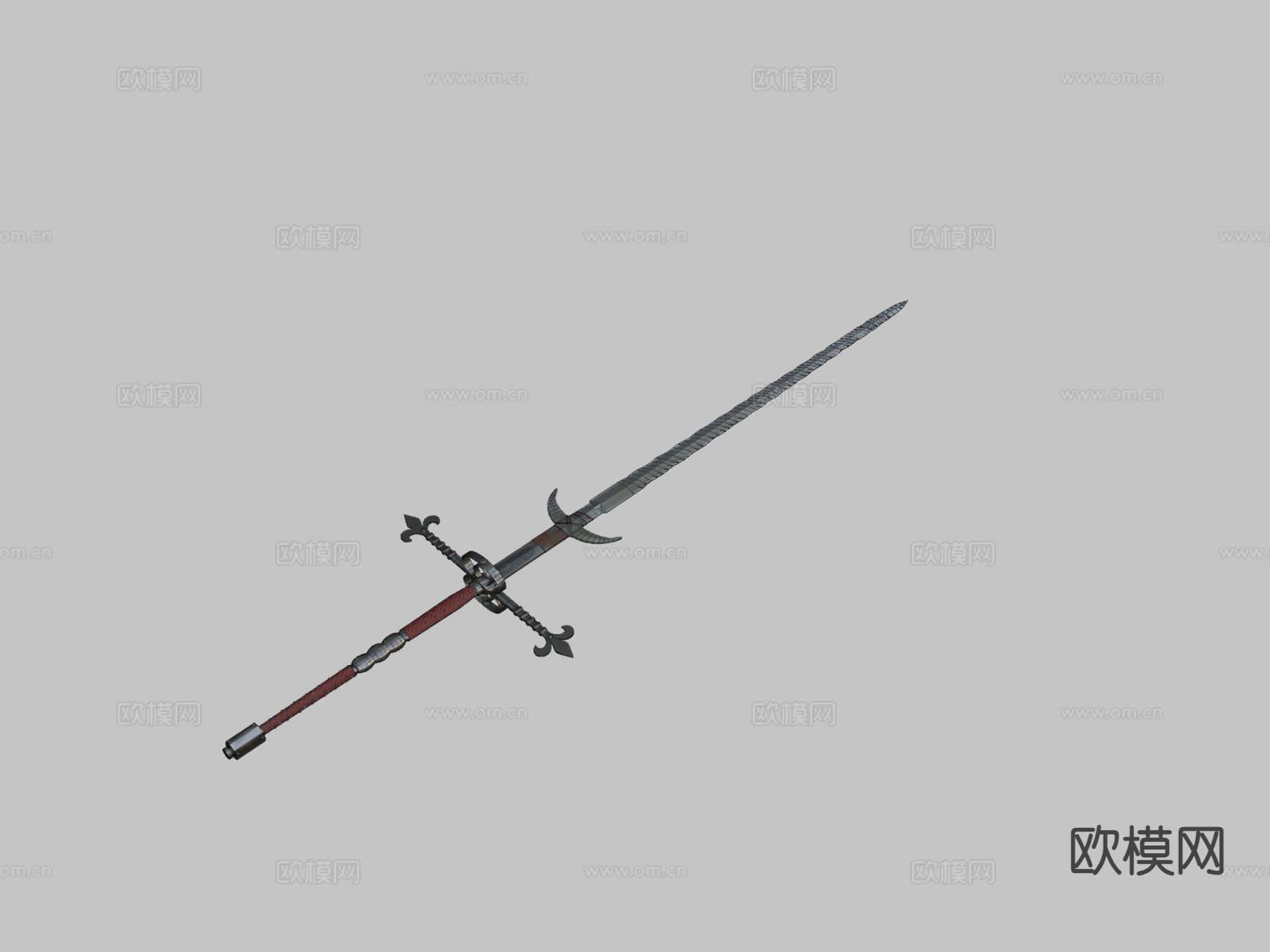 双手剑su模型下载（渲染图3）