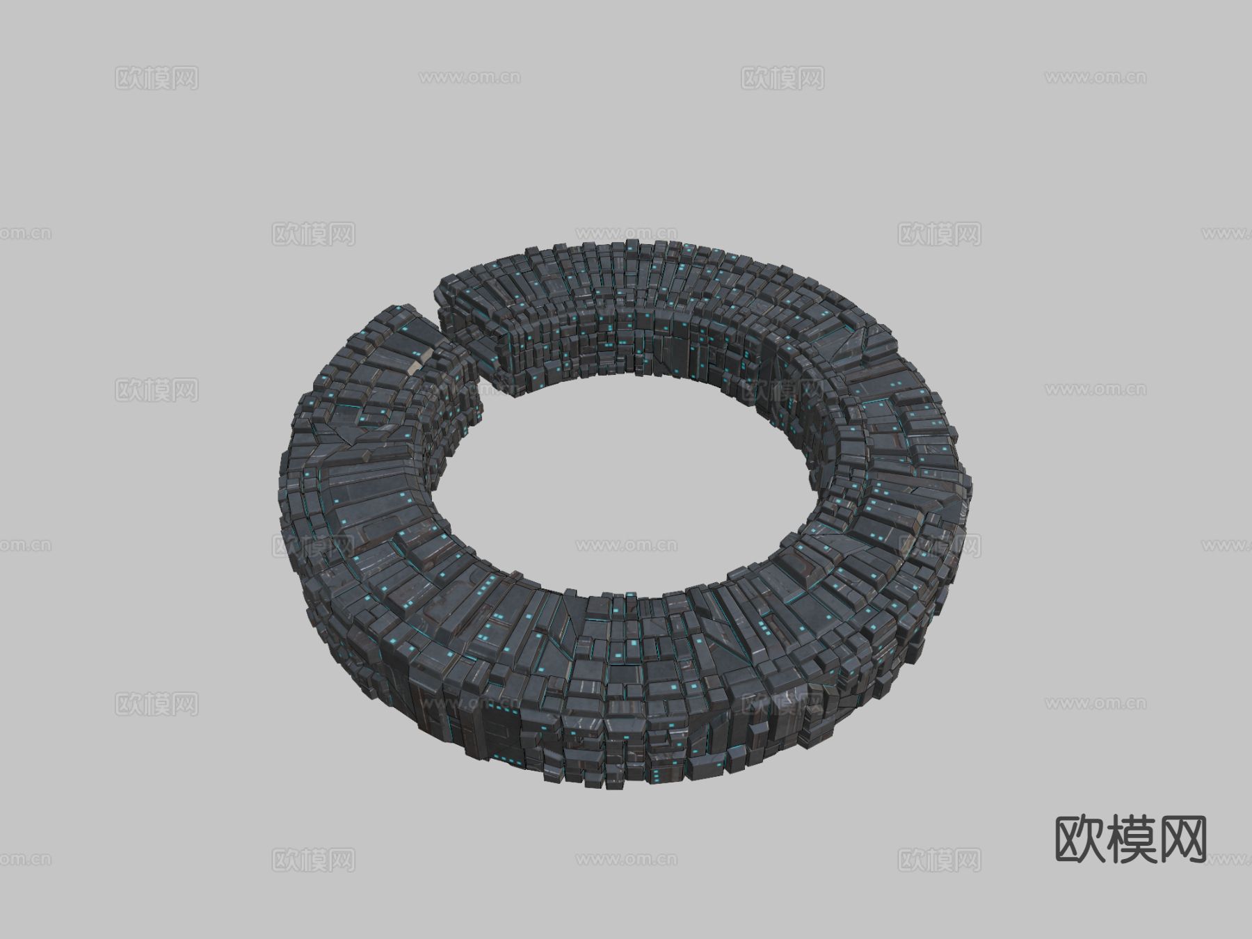 工业设备 太空站su模型下载（渲染图1）