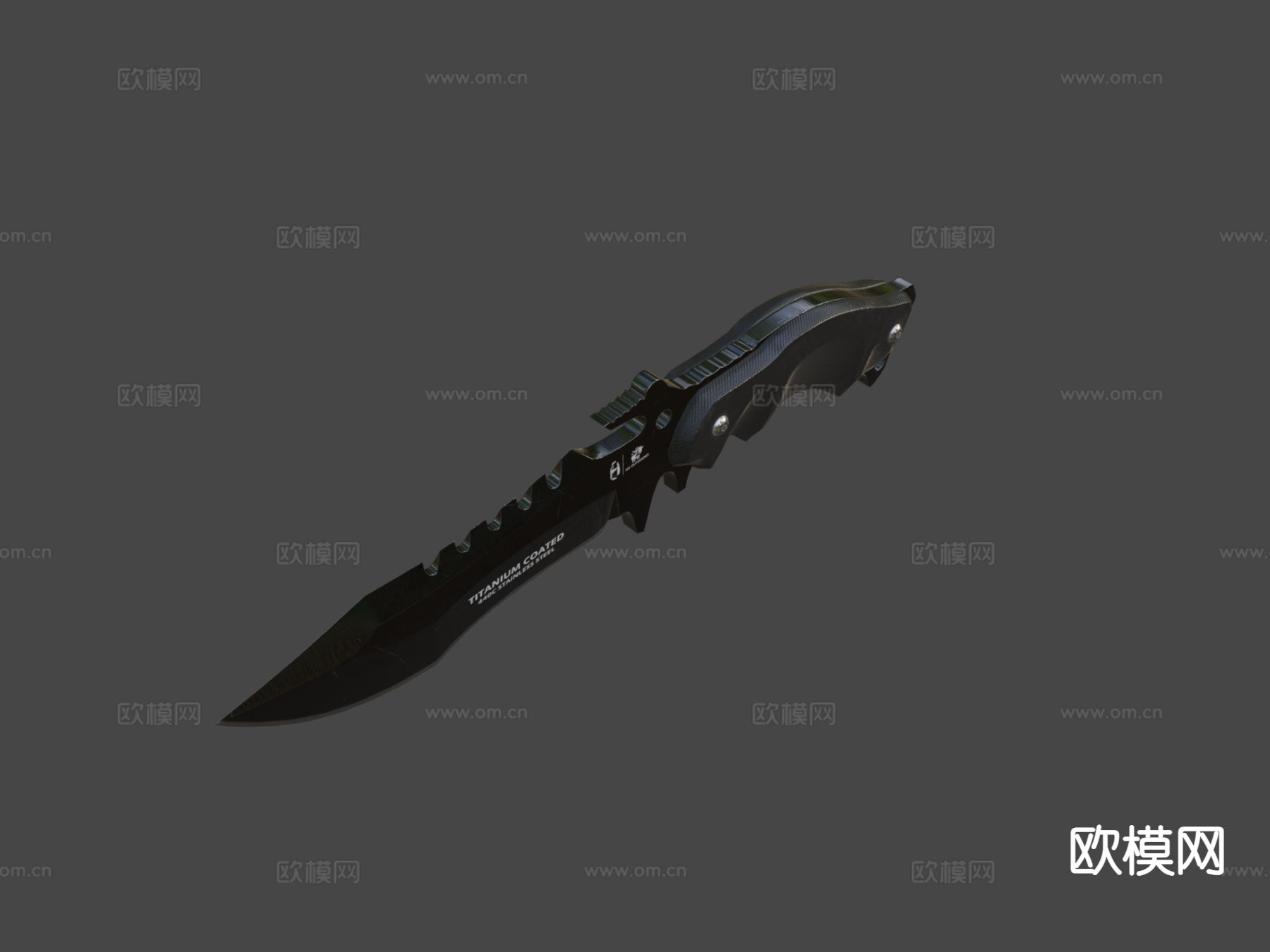 战术刀 短刀su模型下载（渲染图5）