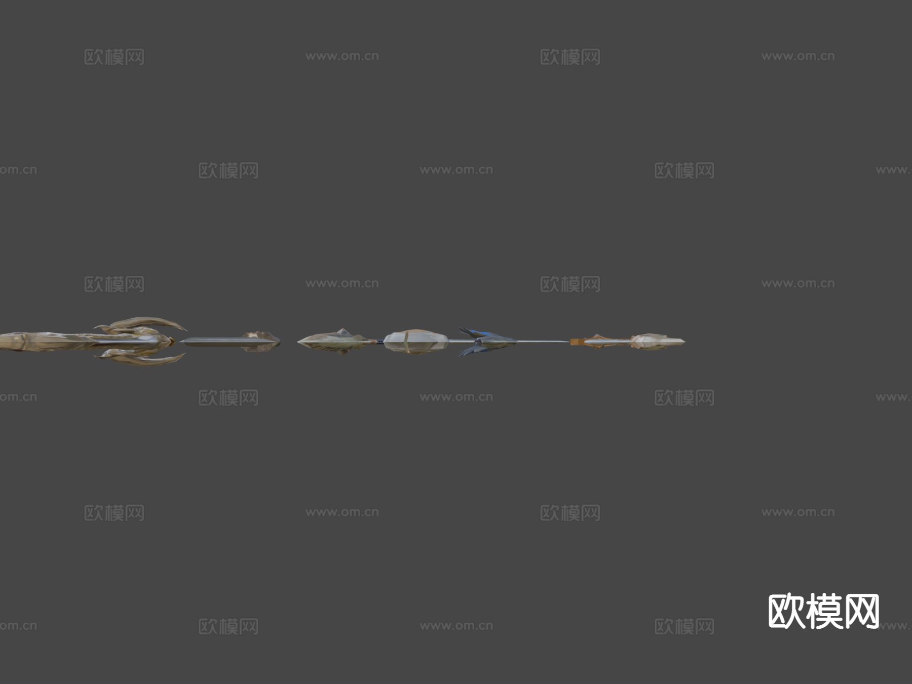 战斗剑包su模型下载（渲染图7）