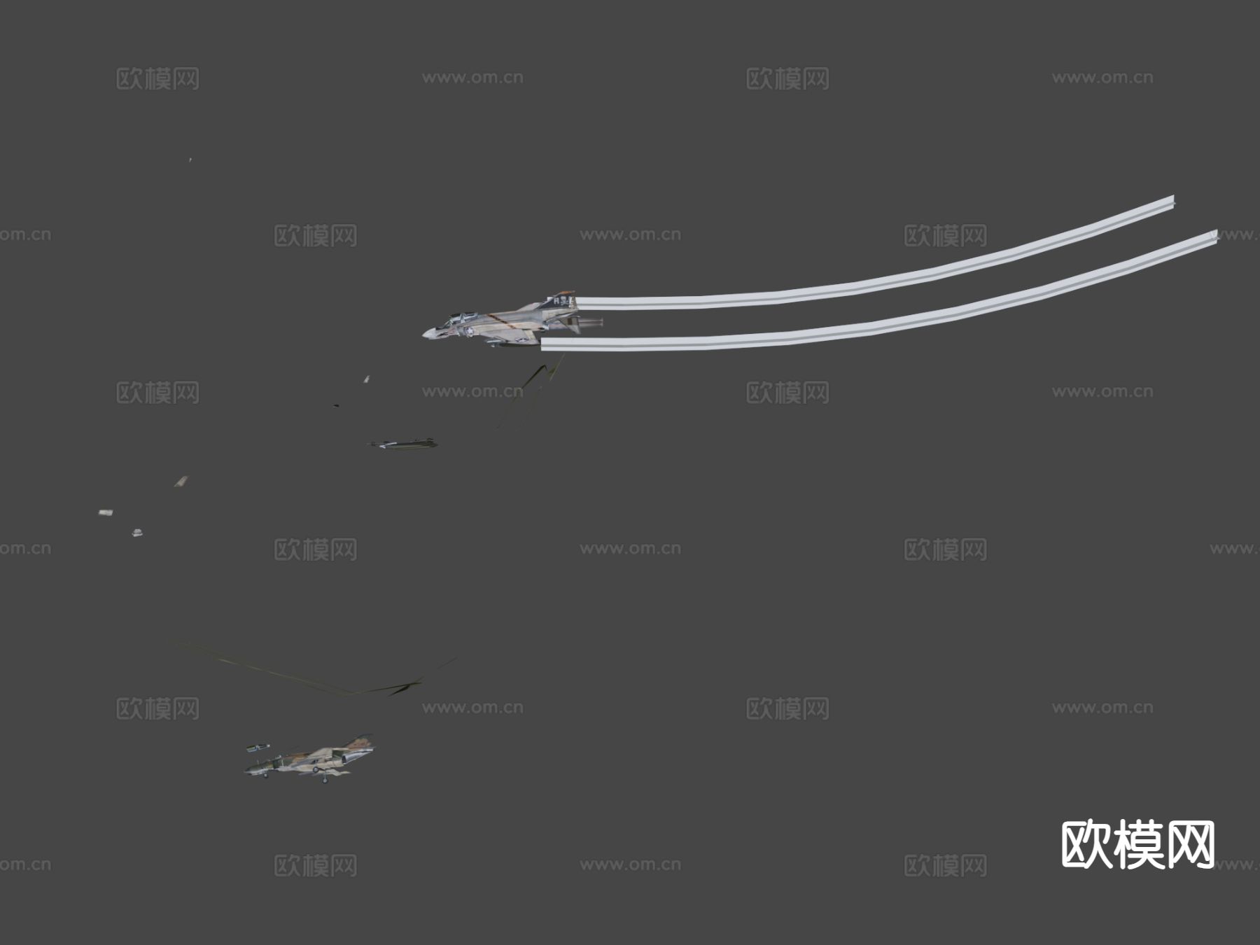 魅影战斗机 轰炸机su模型下载（渲染图7）