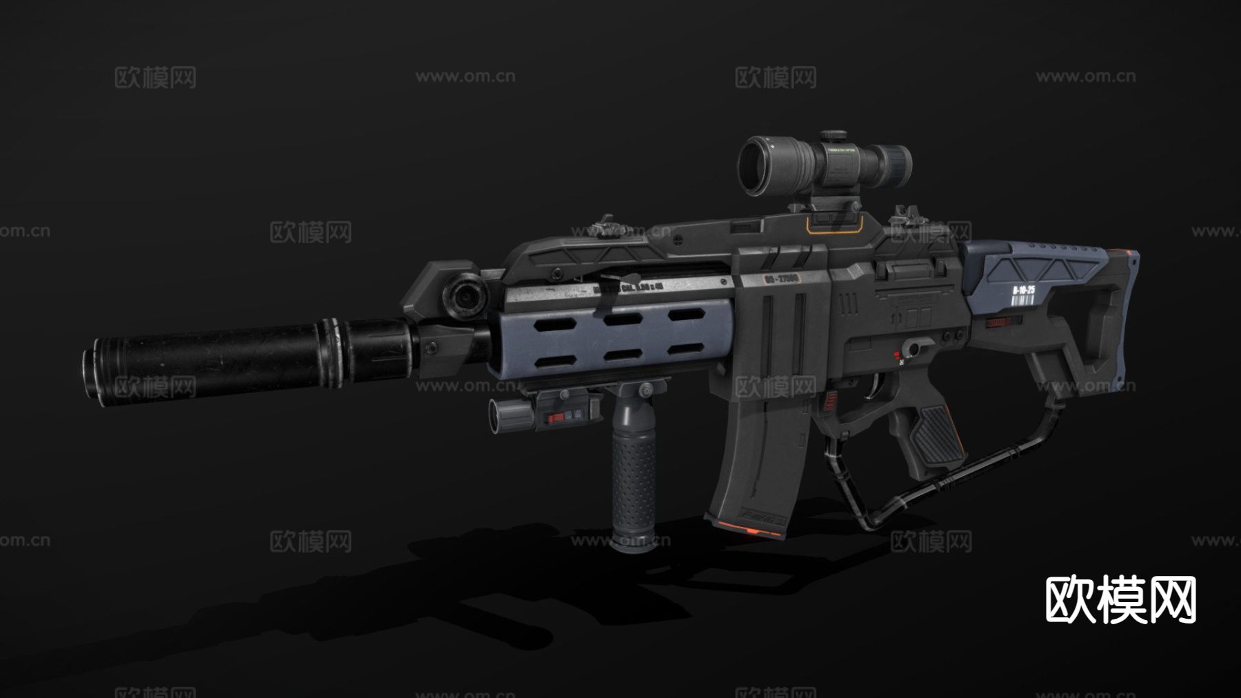 MK19步枪 枪支 枪械su模型下载（渲染图2）