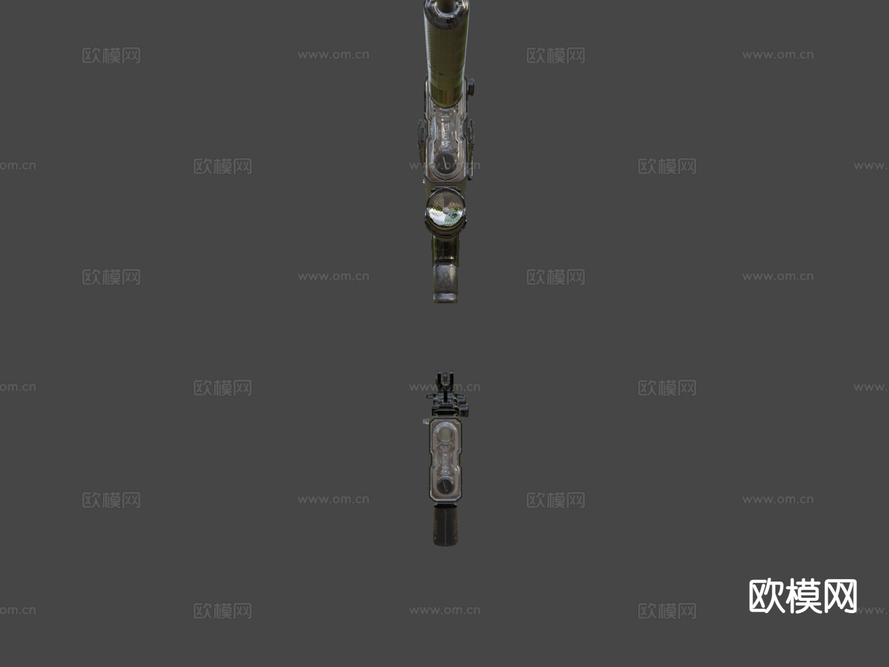 手枪与冲锋枪su模型下载（渲染图5）