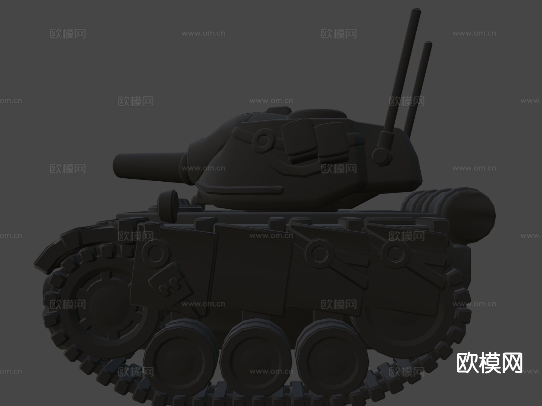 沙漠坦克su模型下载（渲染图6）