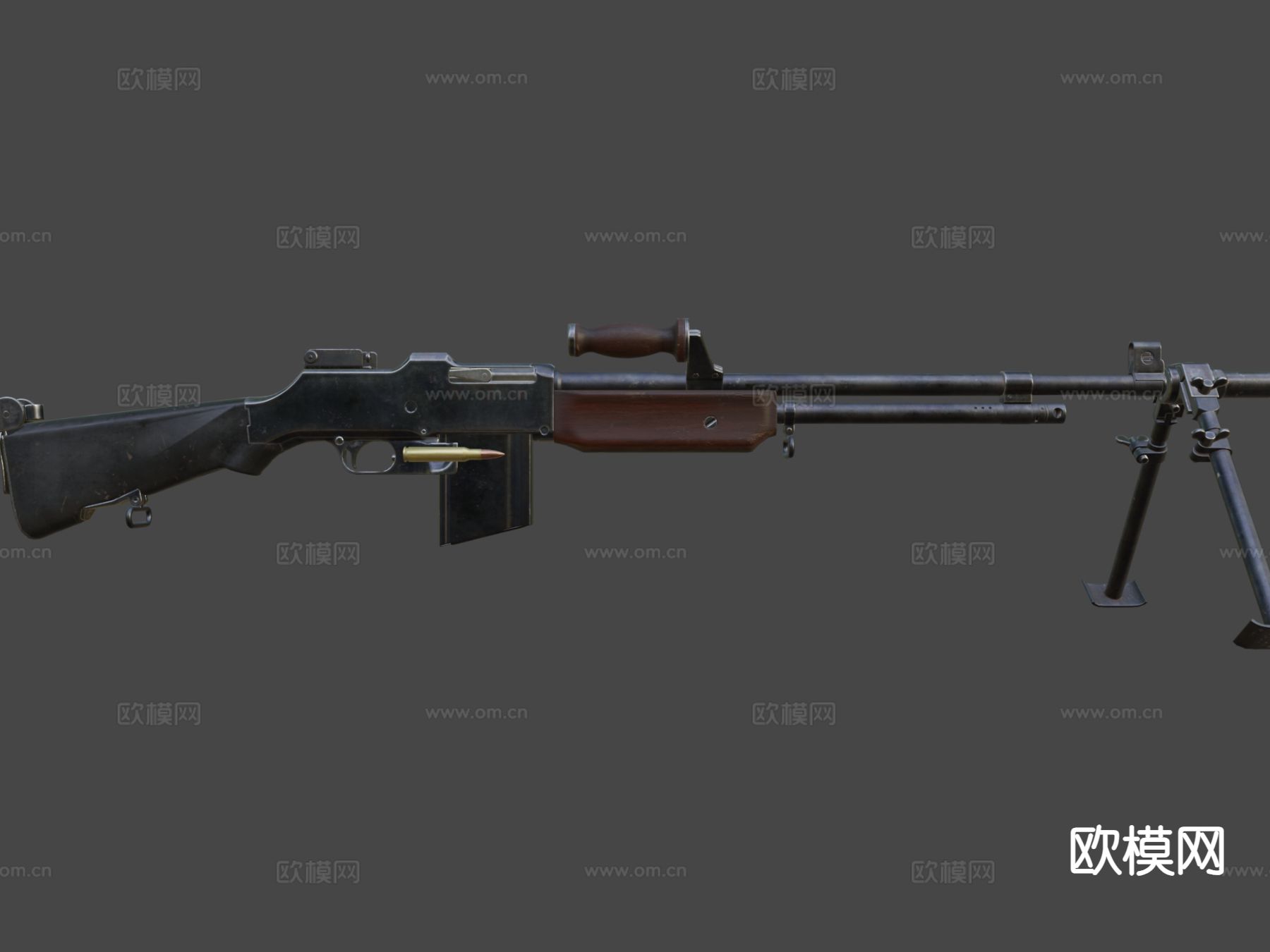 轻机枪 枪支 枪械su模型下载（渲染图7）