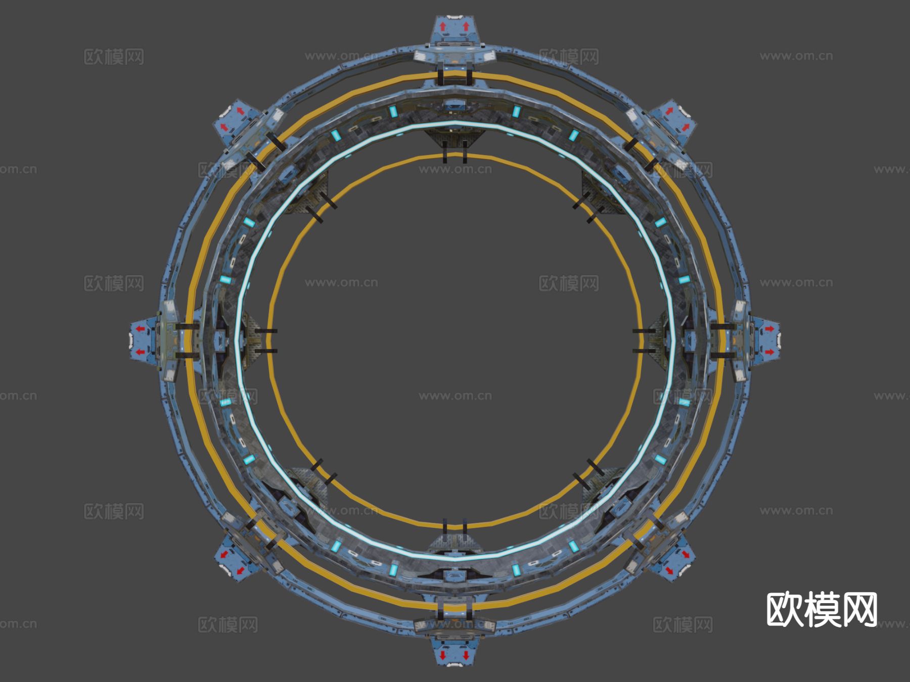 科幻跳跃门su模型下载（渲染图6）