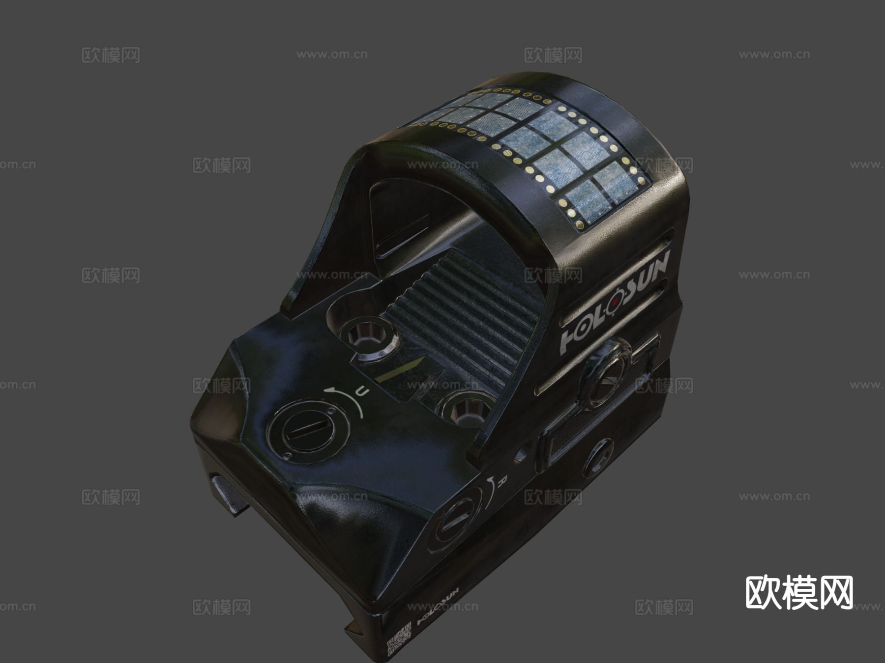 红点瞄准镜su模型下载（渲染图7）