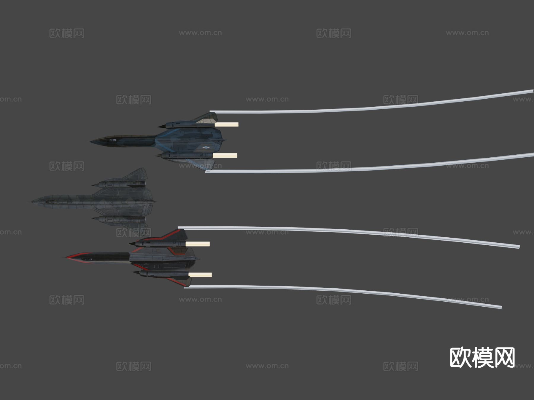 军用喷气机su模型下载（渲染图7）