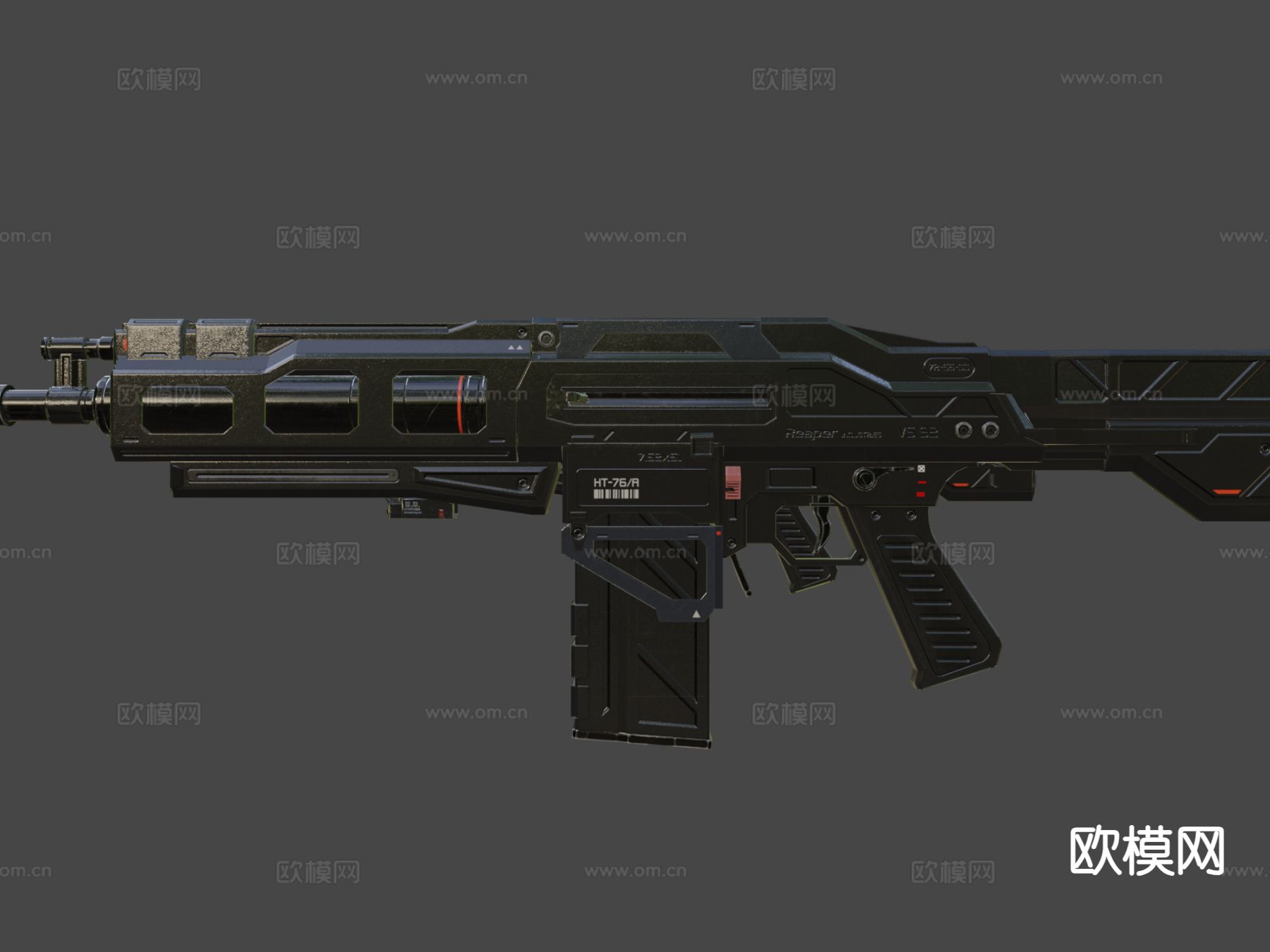 突击步枪 枪支 枪械su模型下载（渲染图6）
