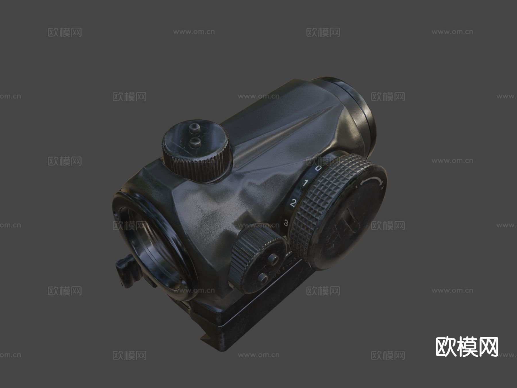 T1瞄准点 倍镜su模型下载（渲染图4）