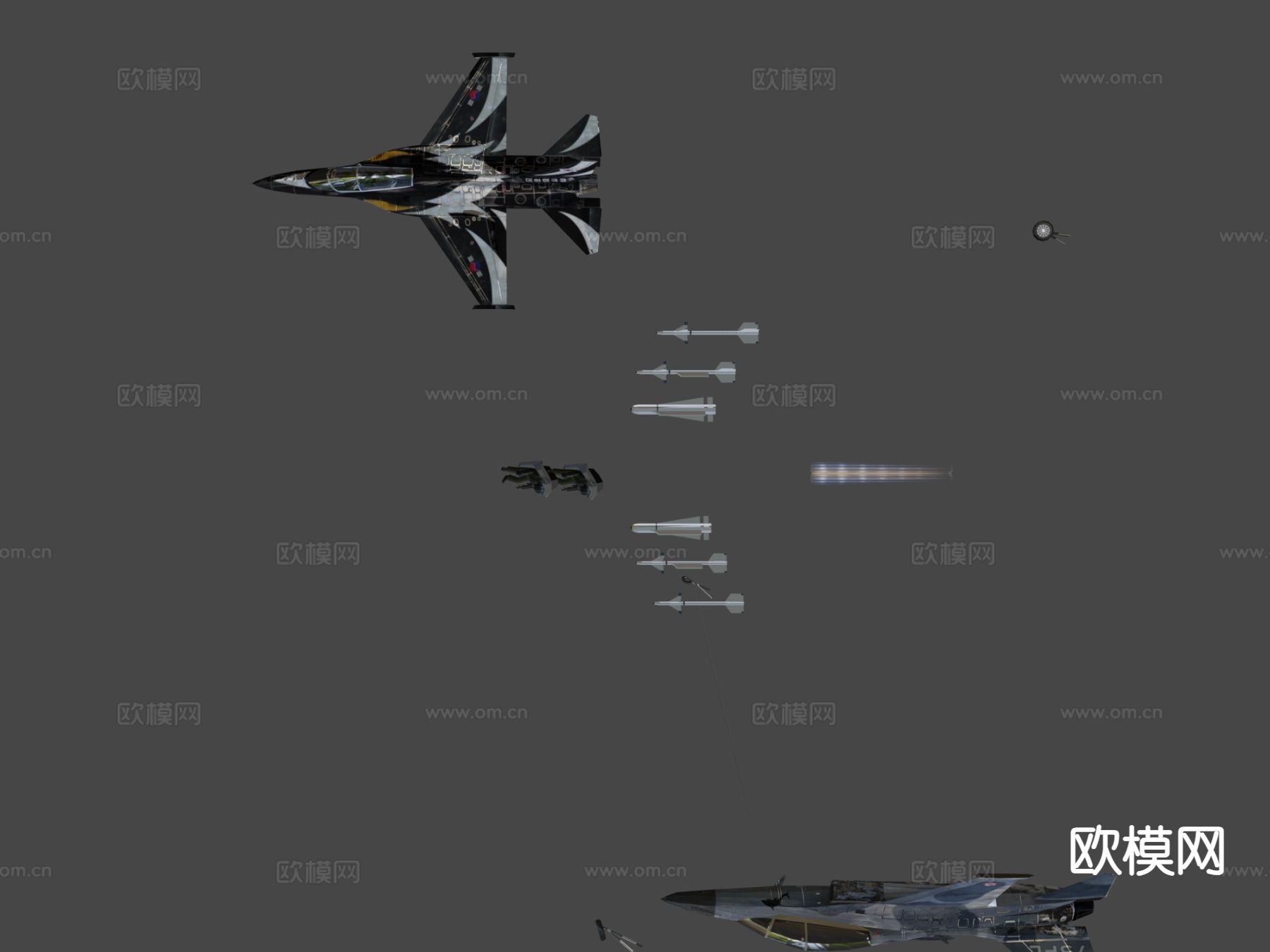 金鹰飞机 战斗机su模型下载（渲染图7）