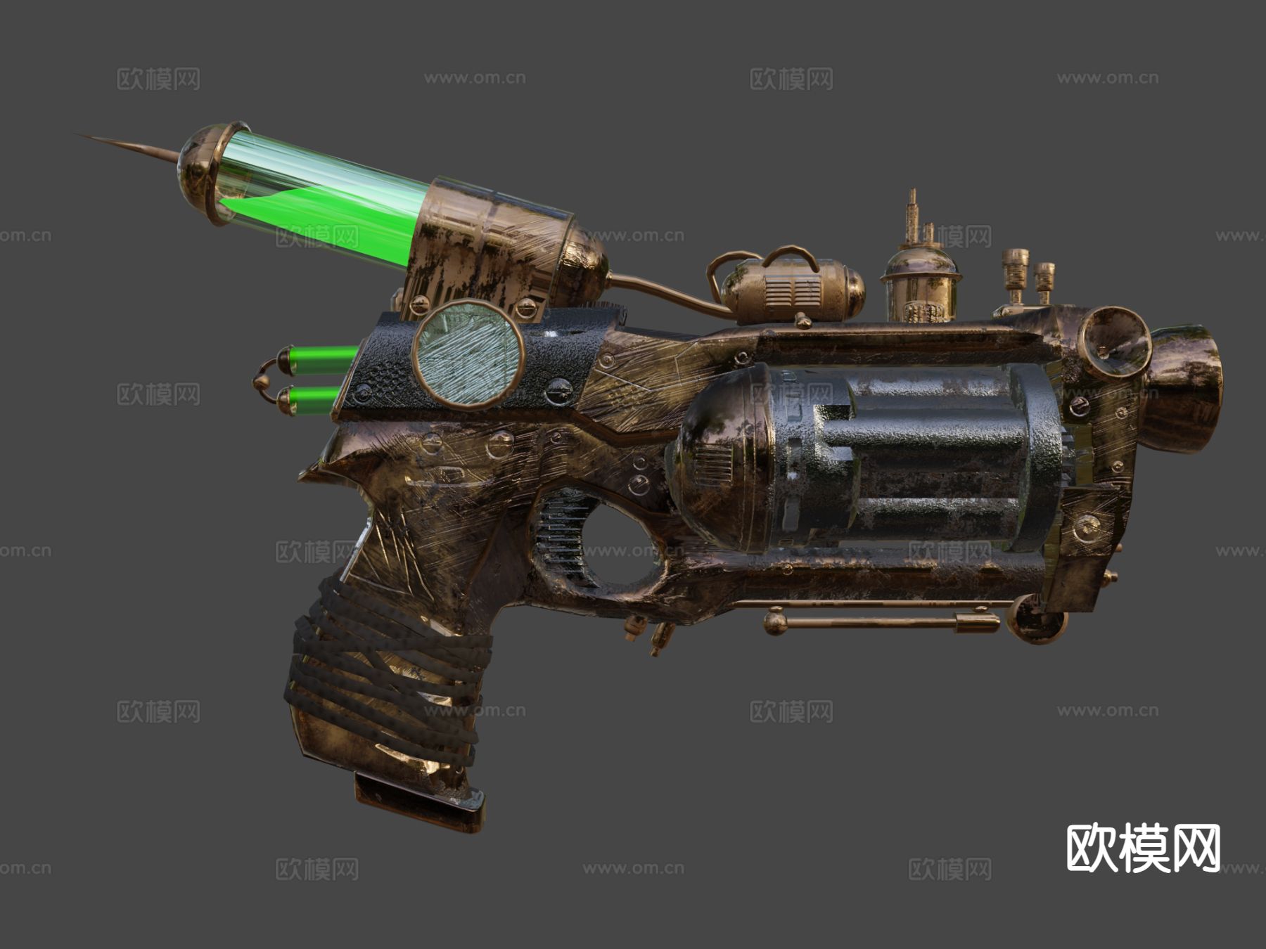 蒸汽朋克枪su模型下载（渲染图6）