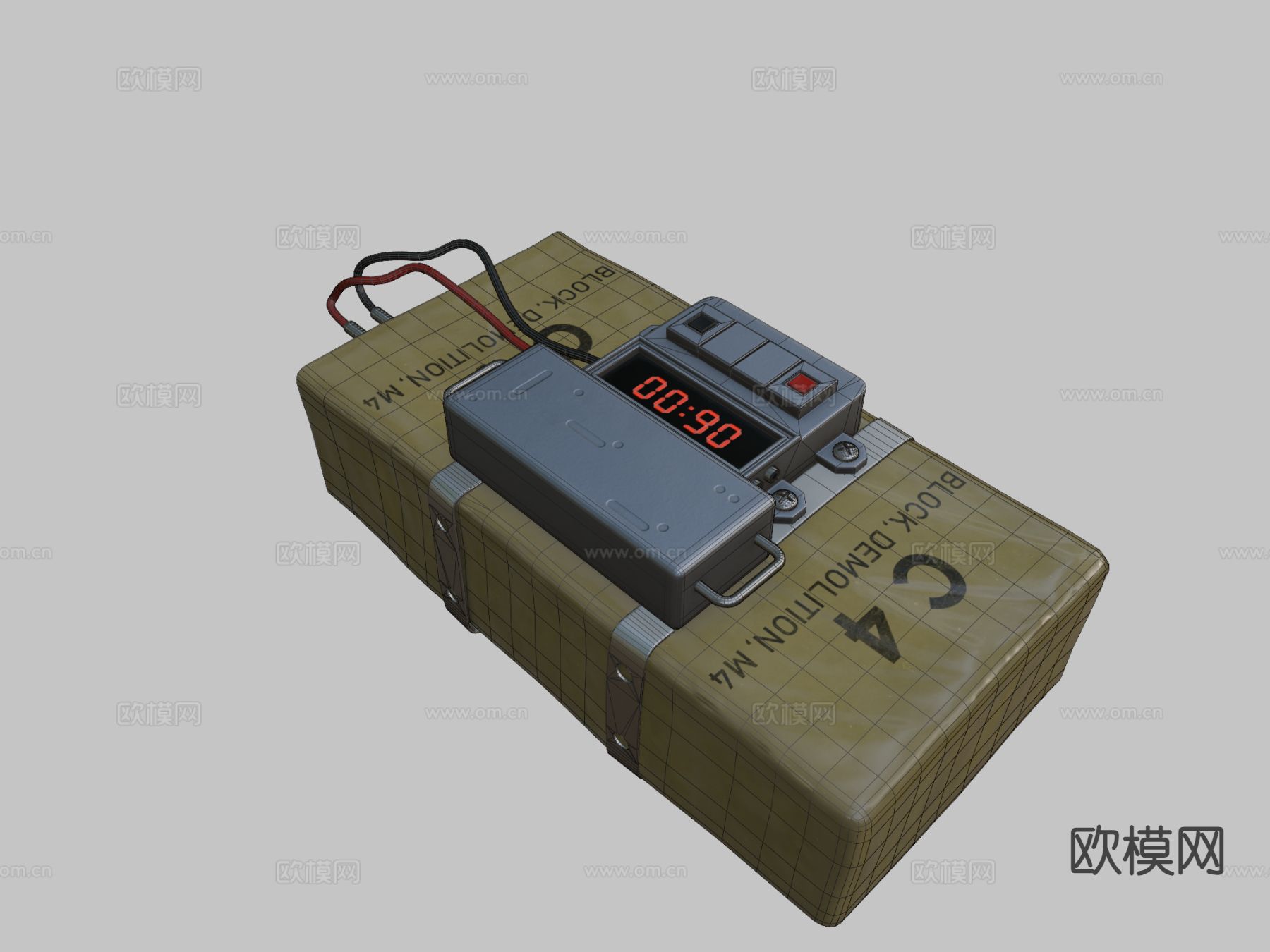 定时炸药 武器su模型下载（渲染图1）