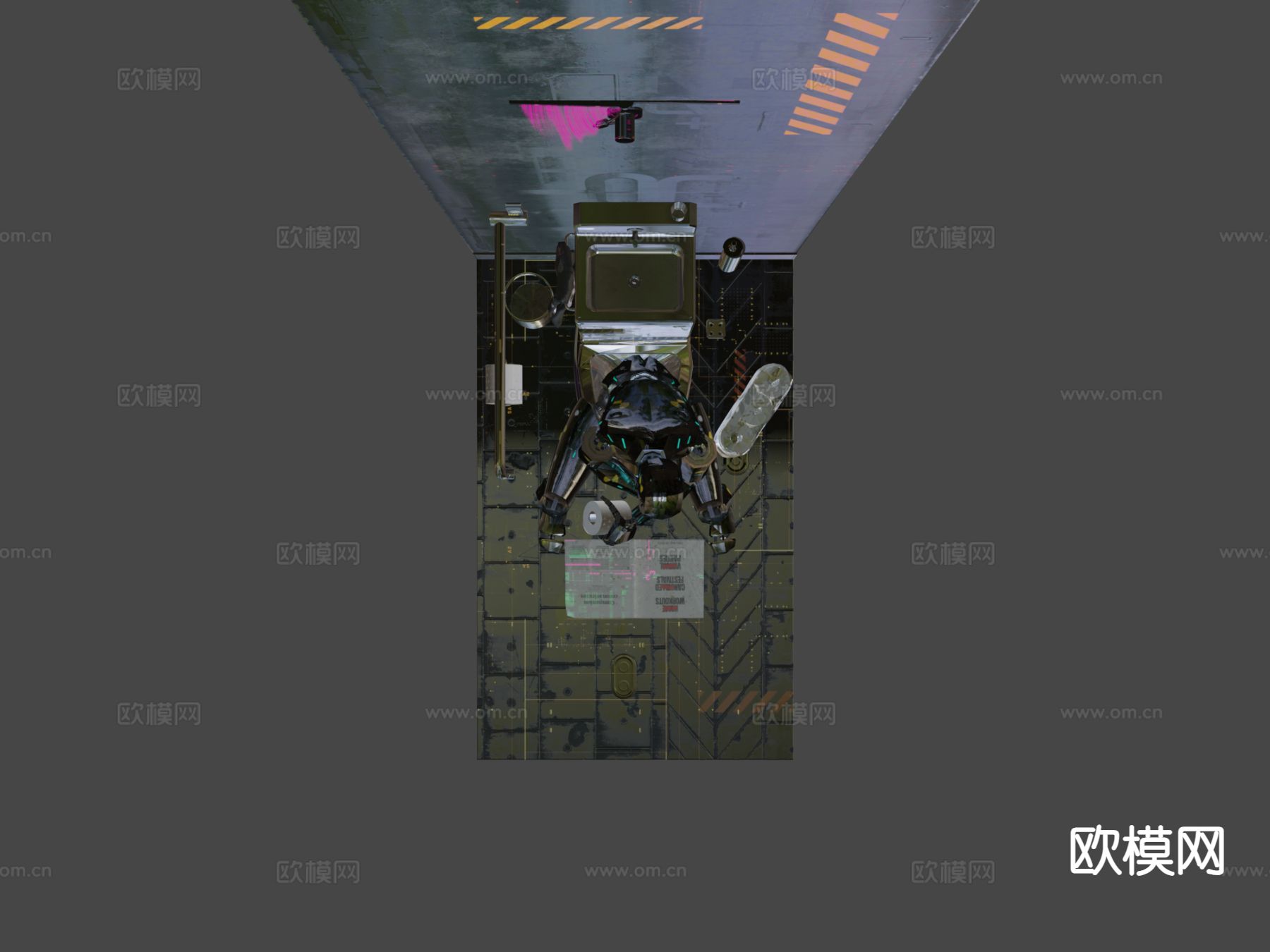 科幻设施 浴室包su模型下载（渲染图5）