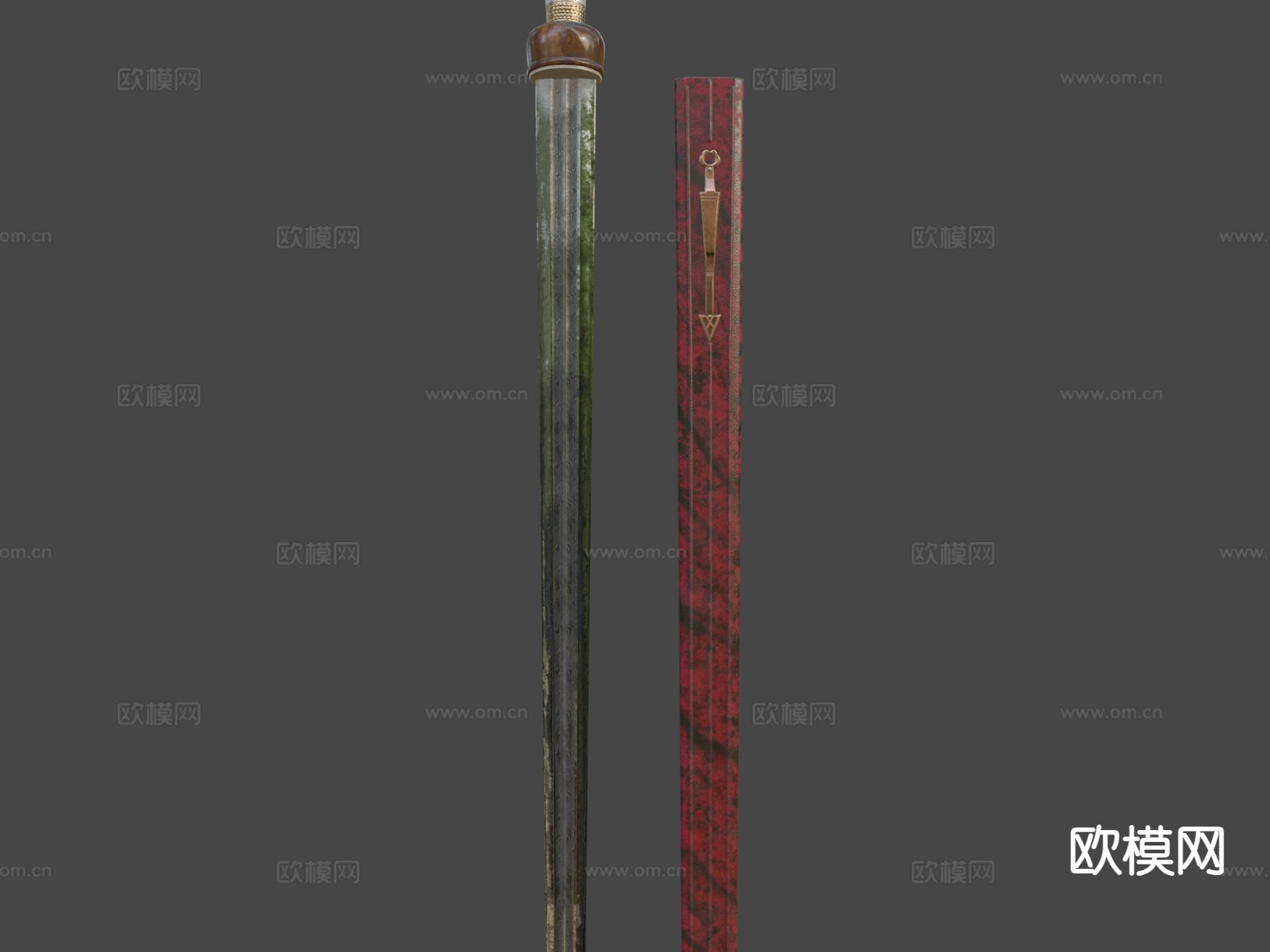 剑与剑鞘su模型下载（渲染图5）