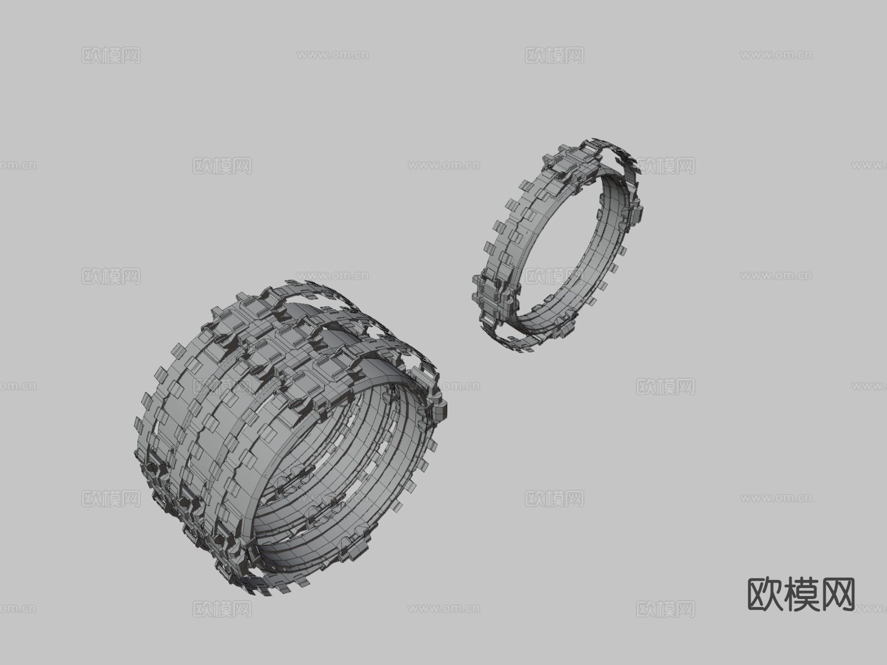IV型 科幻跳跃门 机械设备su模型下载（渲染图3）