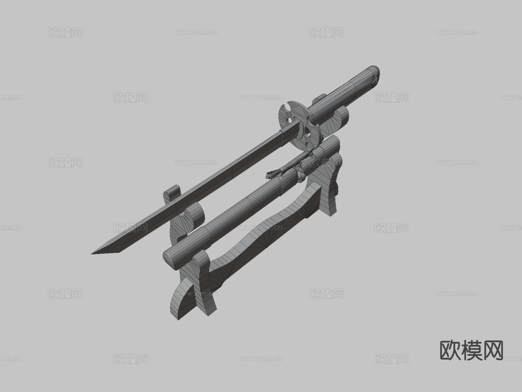 唐刀 武士刀su模型下载（渲染图3）