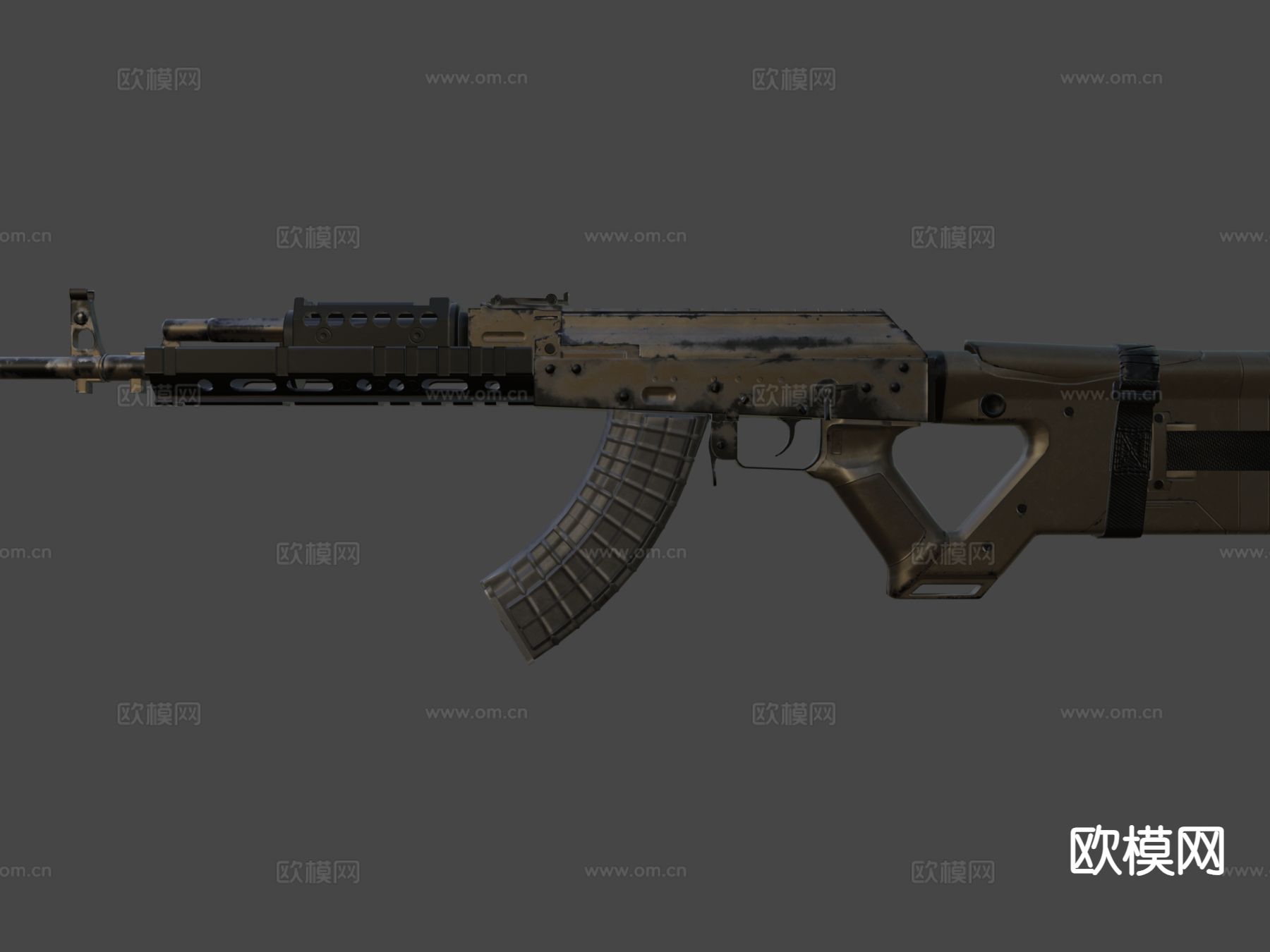 M762 突击步枪 枪支 枪械su模型下载（渲染图5）