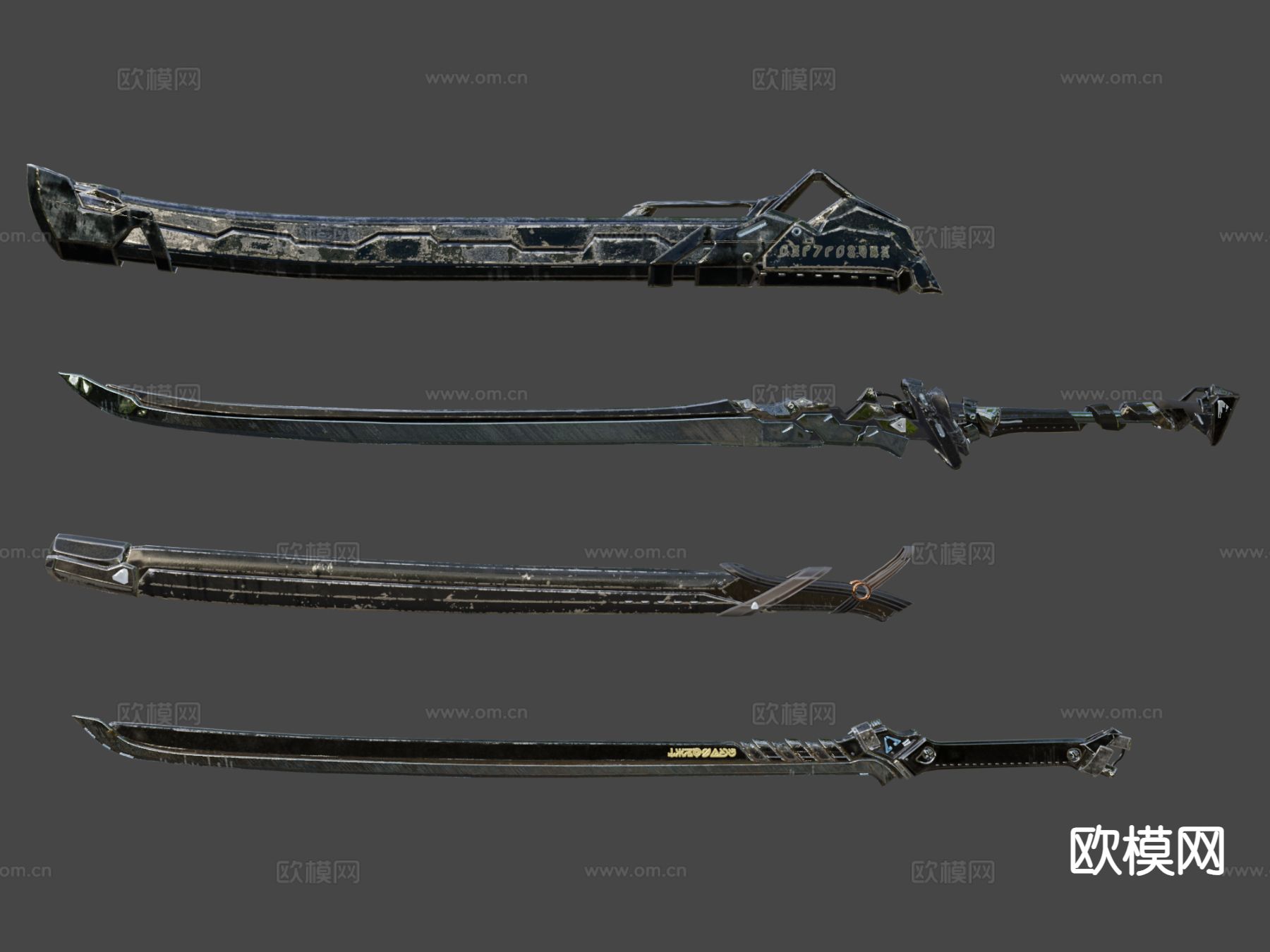 科幻剑包su模型下载（渲染图7）