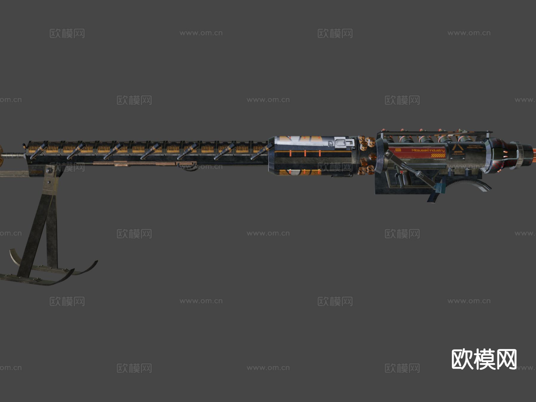 科幻枪 枪支 枪械su模型下载（渲染图5）