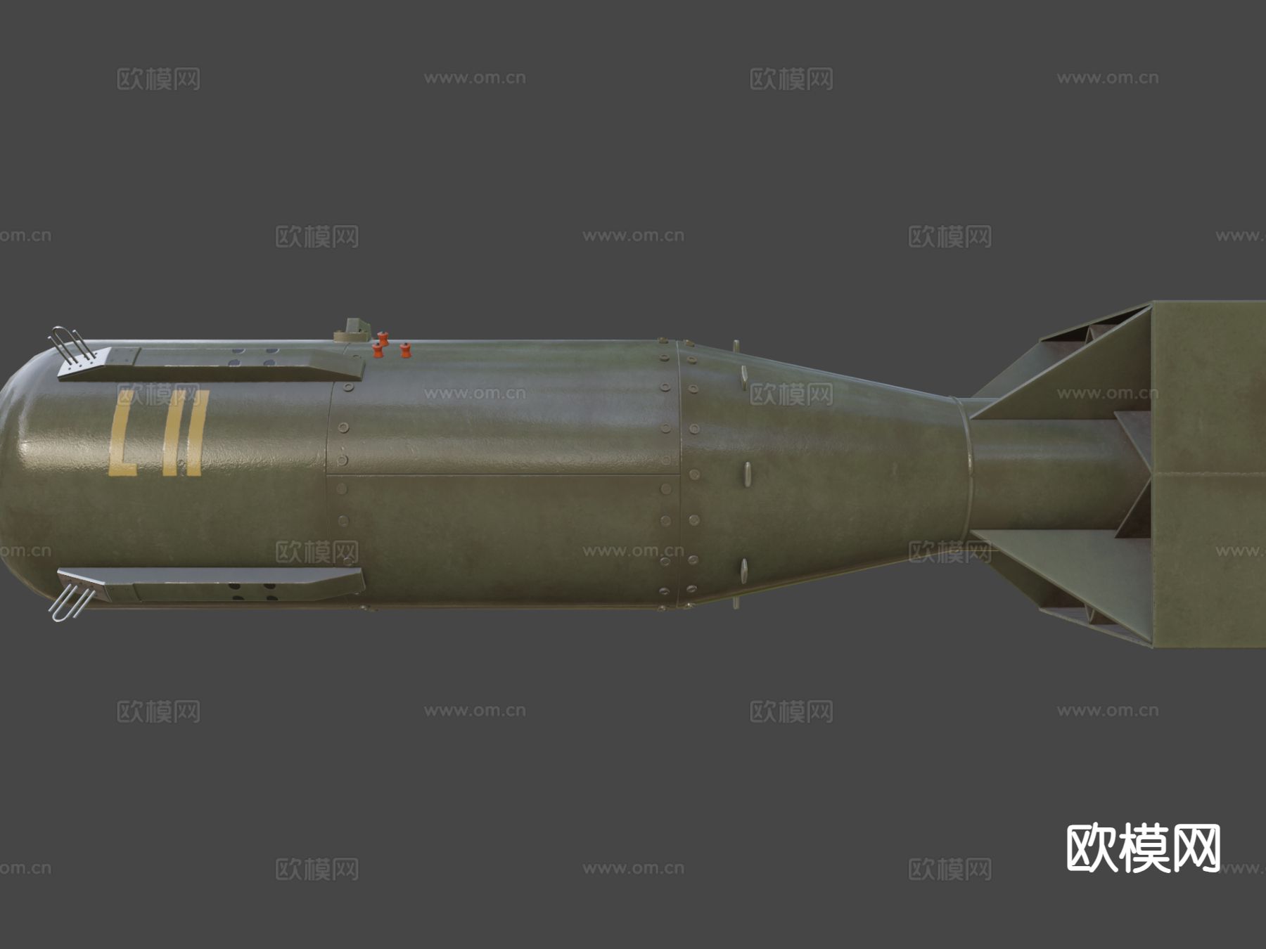 原子弹 武器su模型下载（渲染图4）