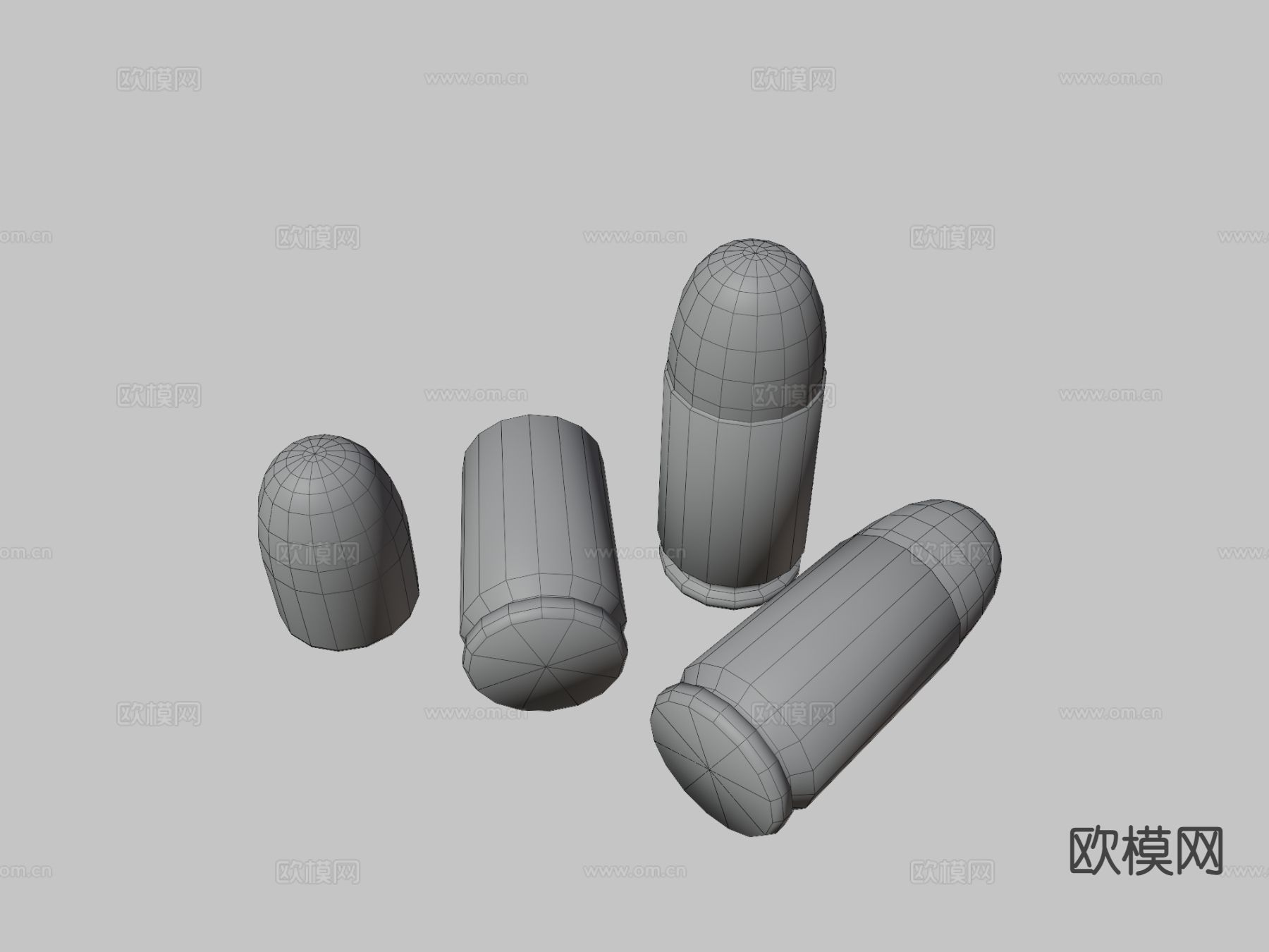 9x19mm弹药 子弹su模型下载（渲染图3）