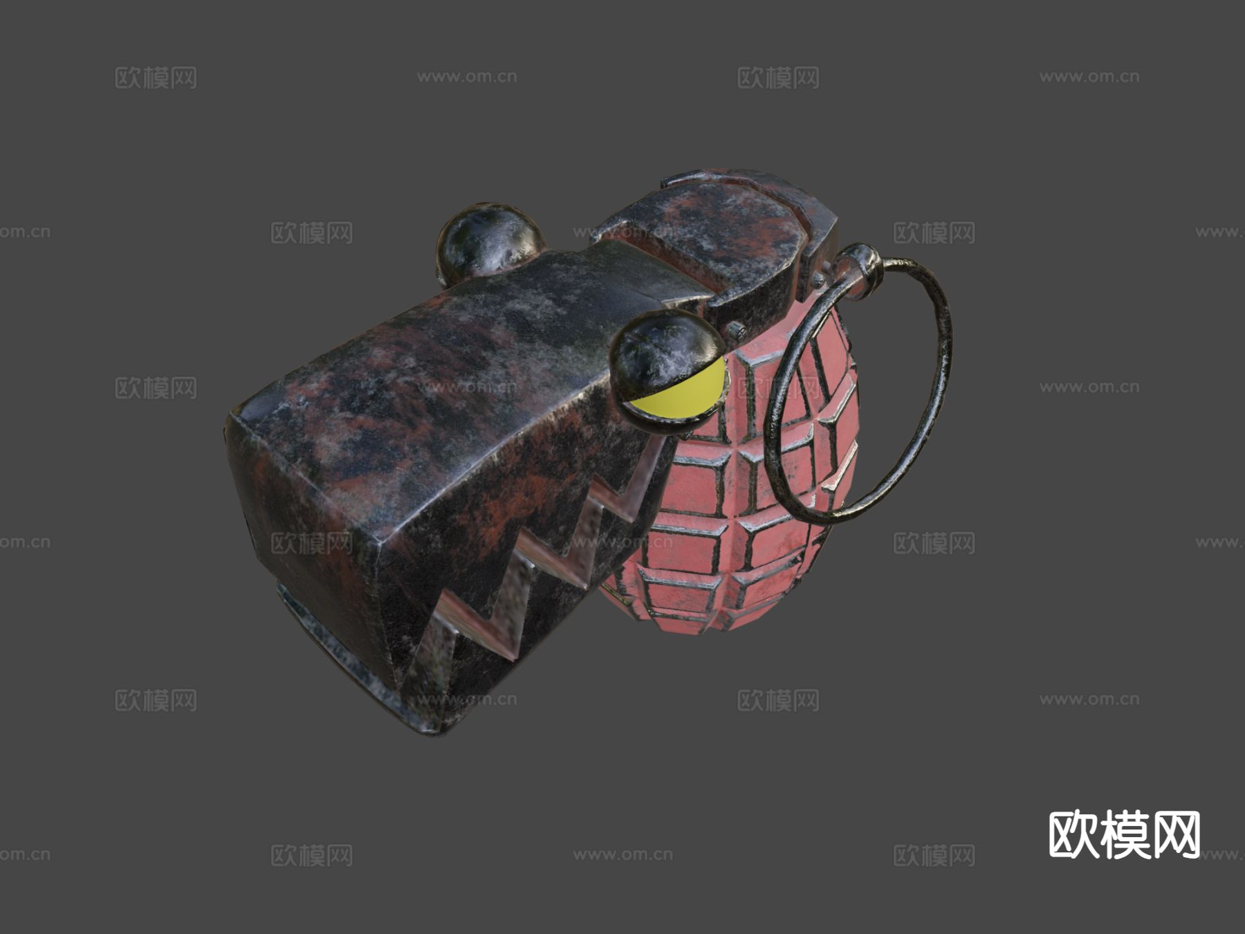 jinx手榴弹 炸弹 武器su模型下载（渲染图4）