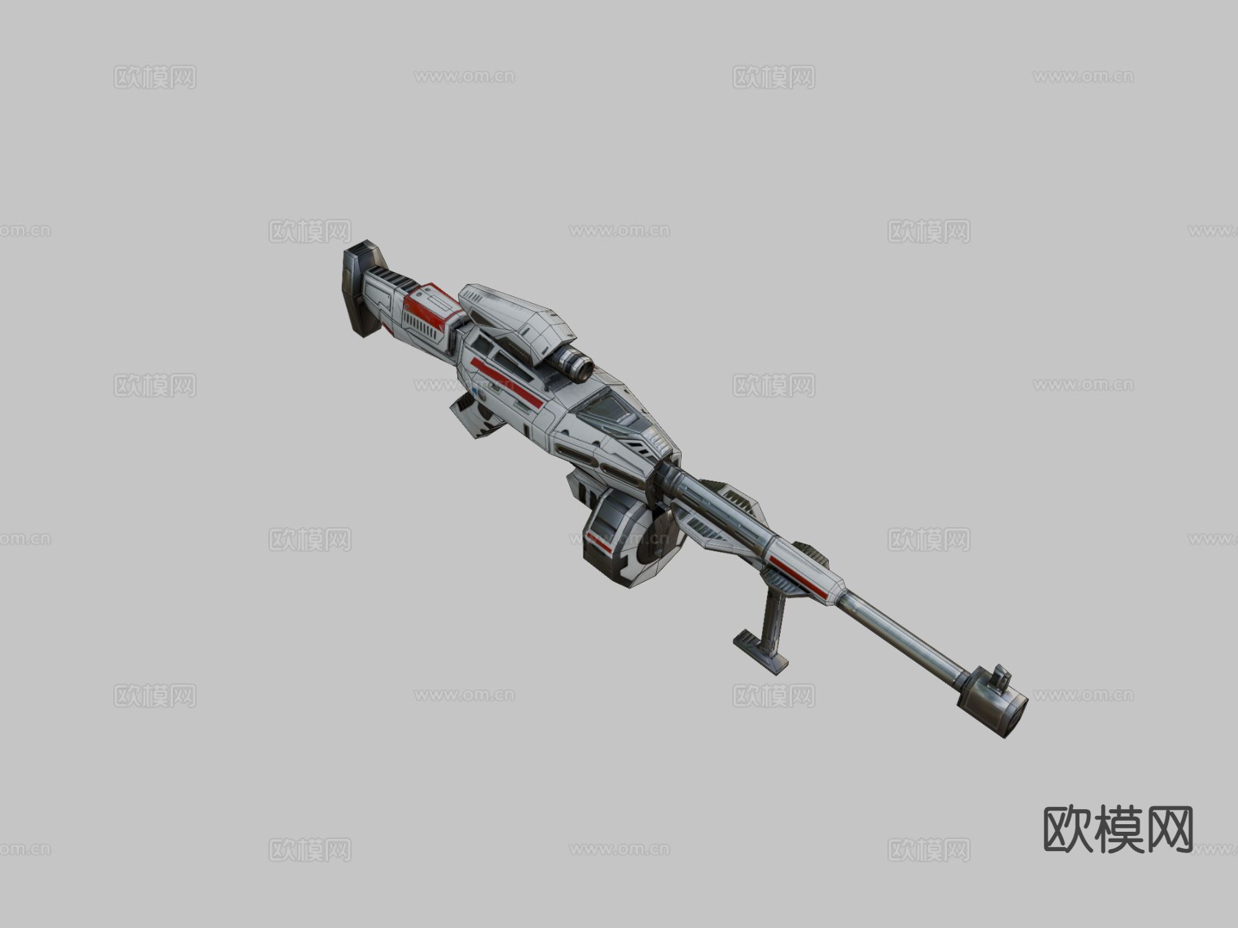狙击步枪su模型下载（渲染图1）