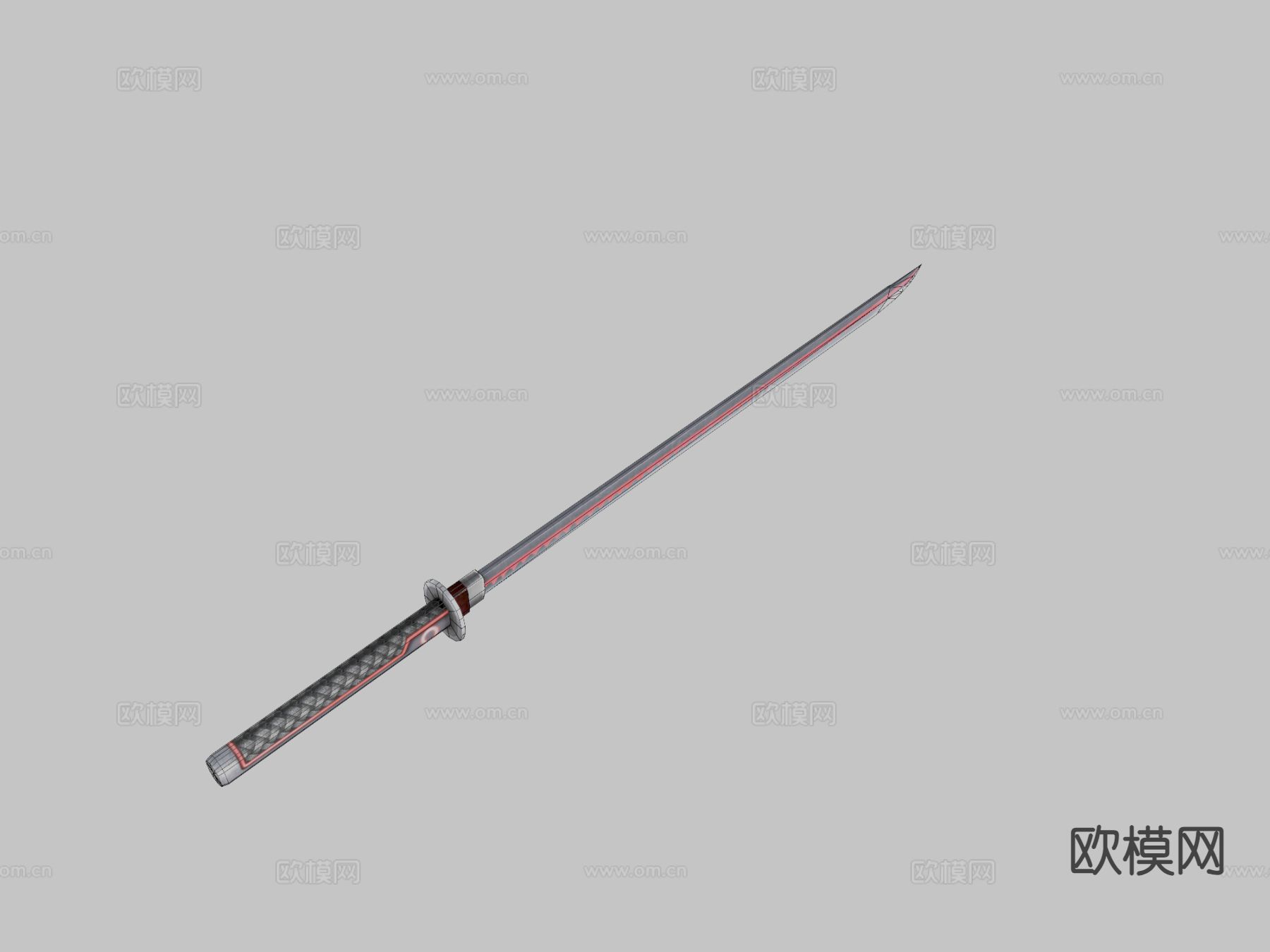 武士刀-血影剑su模型下载（渲染图1）