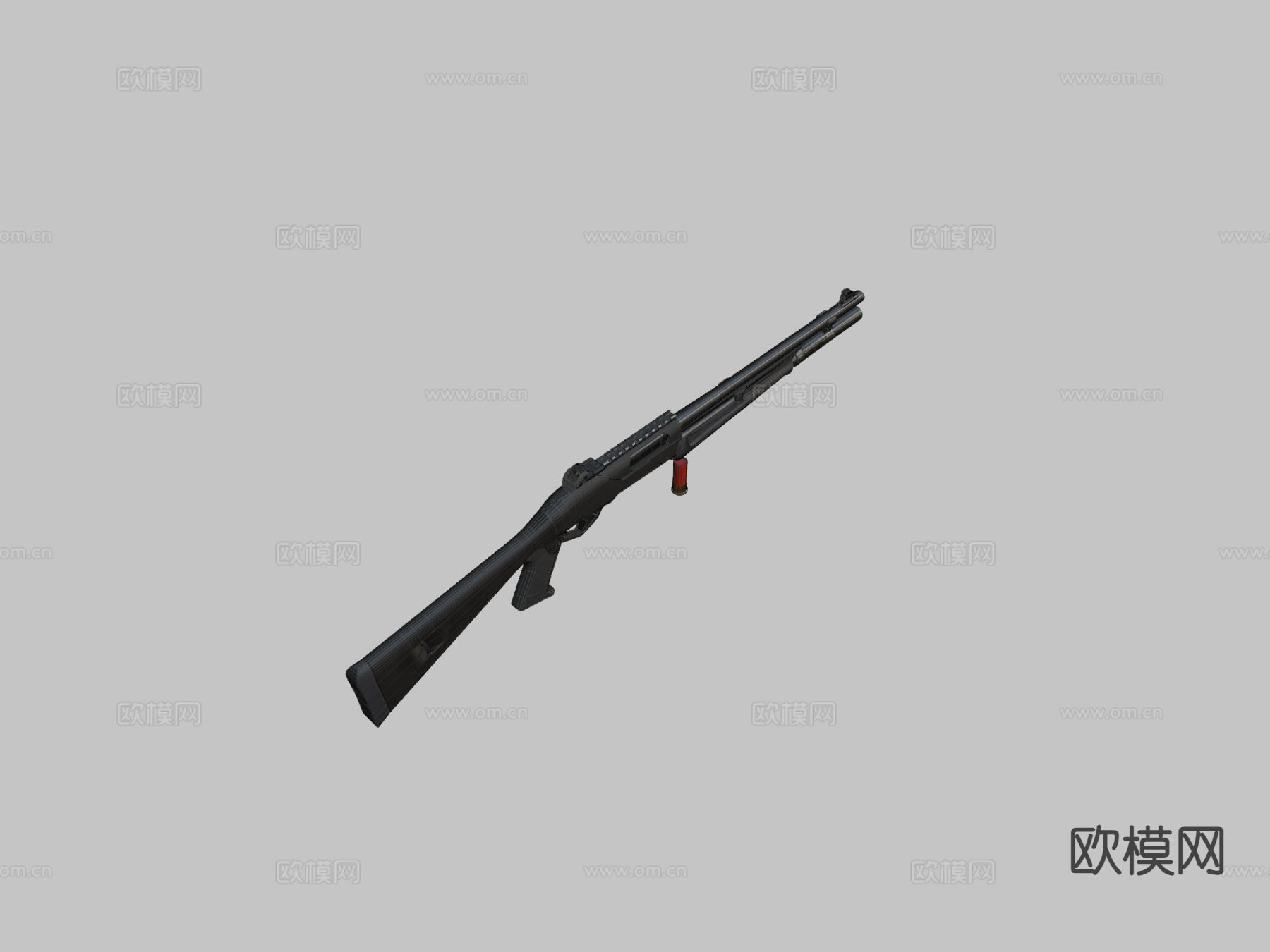 霰弹枪 枪支 枪械su模型下载（渲染图1）