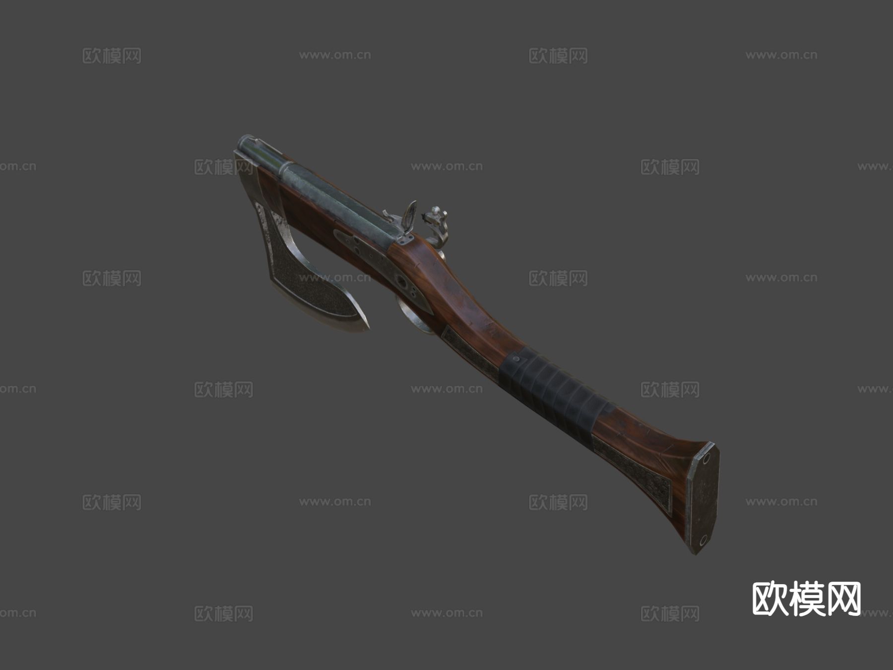 枪械战斧su模型下载（渲染图3）