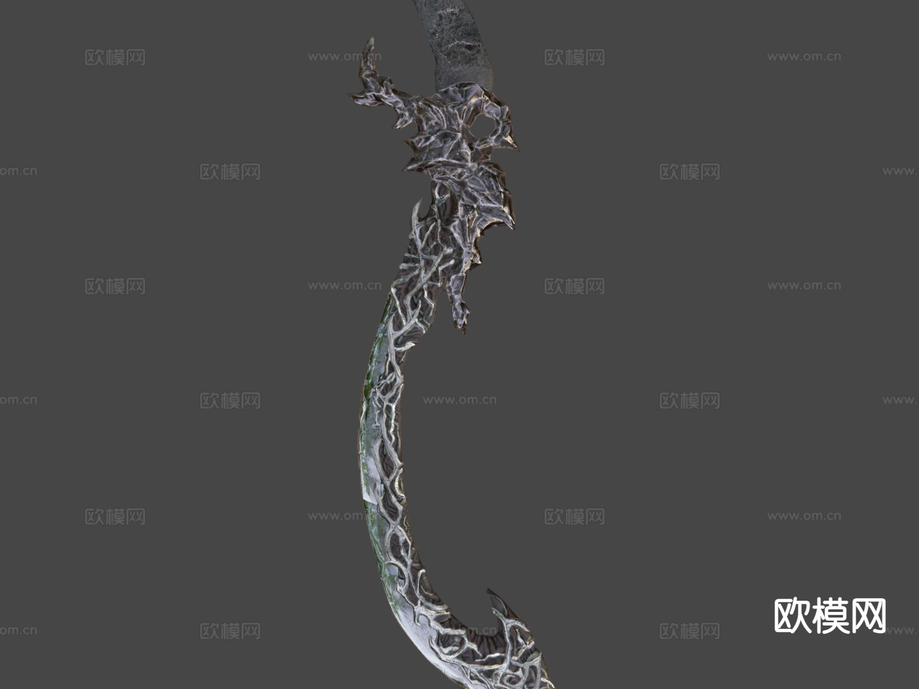 弯刀-中世纪黑暗幻想武器su模型下载（渲染图7）