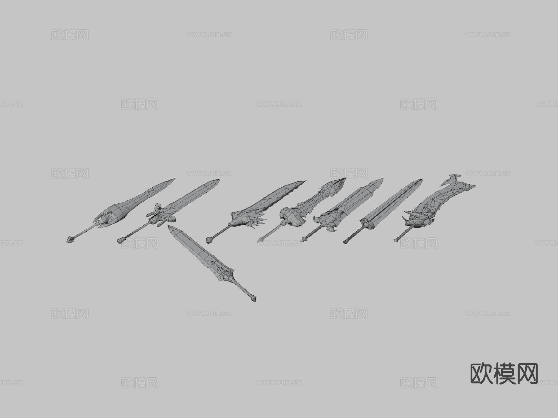 战斗剑包su模型下载（渲染图1）