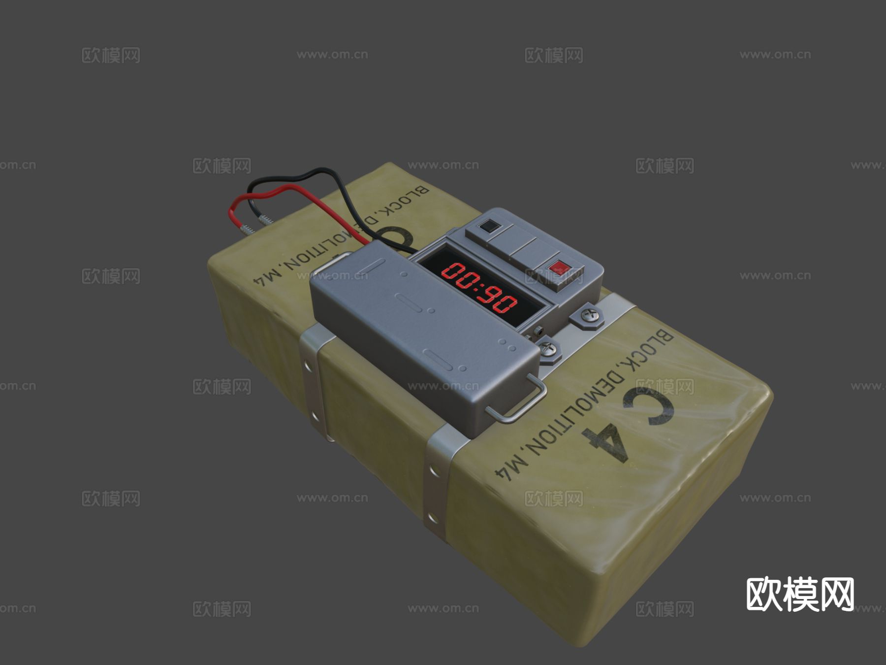 定时炸药 武器su模型下载（渲染图5）