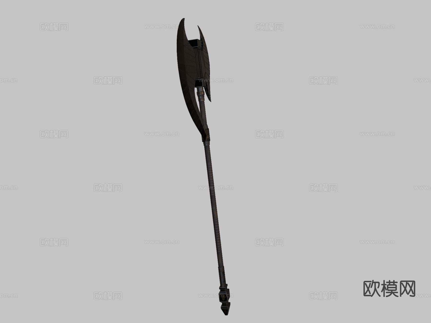 金玫瑰战斧su模型下载（渲染图2）