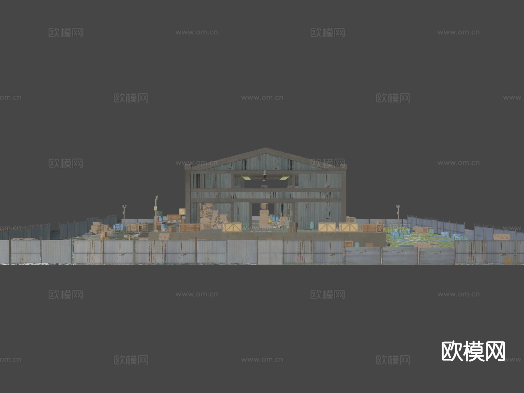 工业仓库 资产包su模型下载（渲染图6）