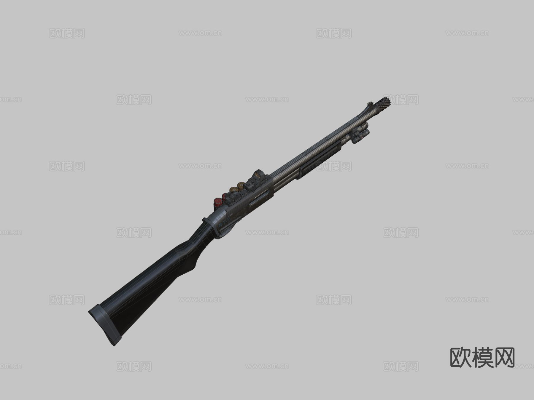 雷明顿870 霰弹枪 枪支 枪械su模型下载（渲染图1）
