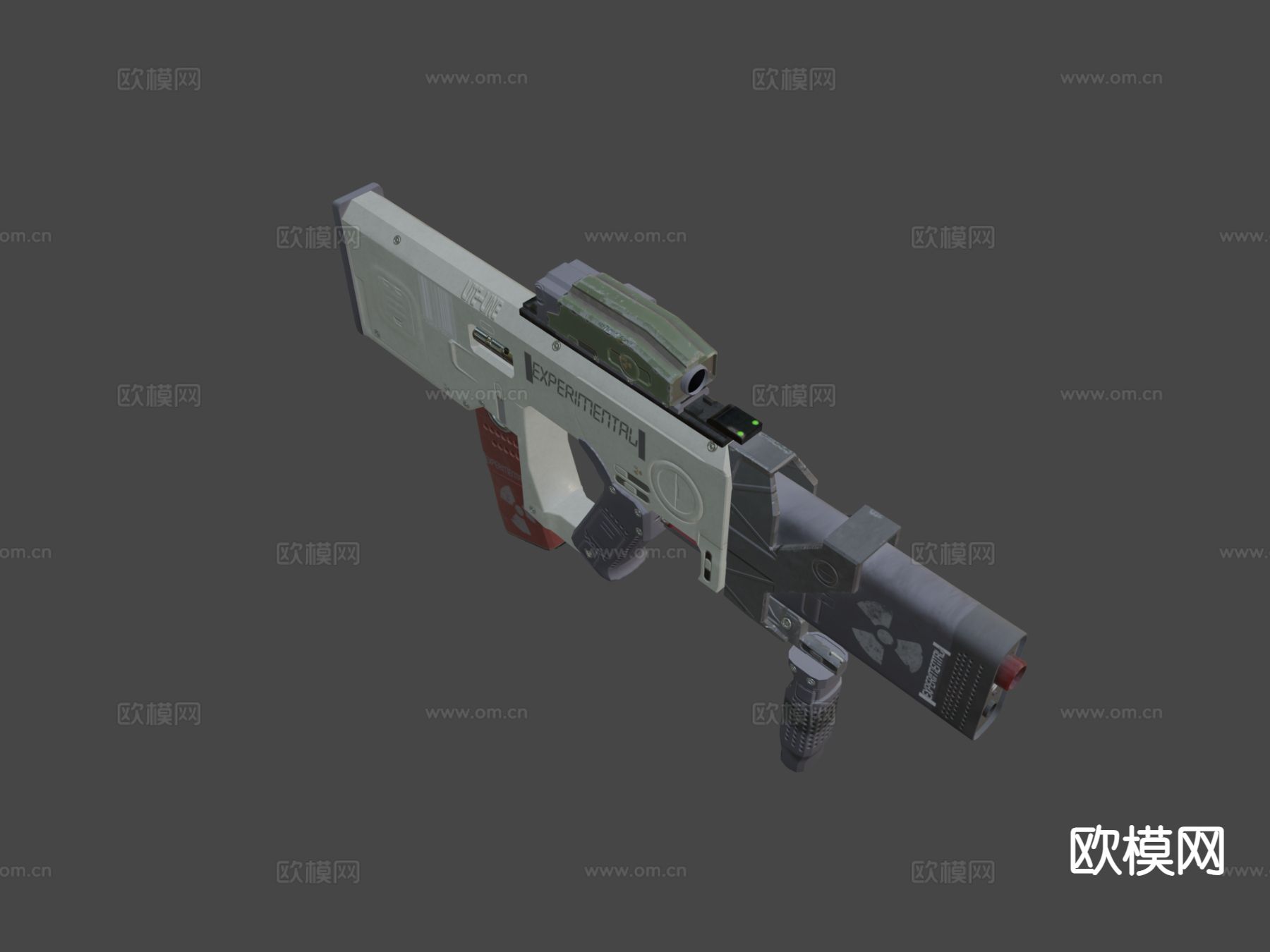 科幻步枪su模型下载（渲染图7）
