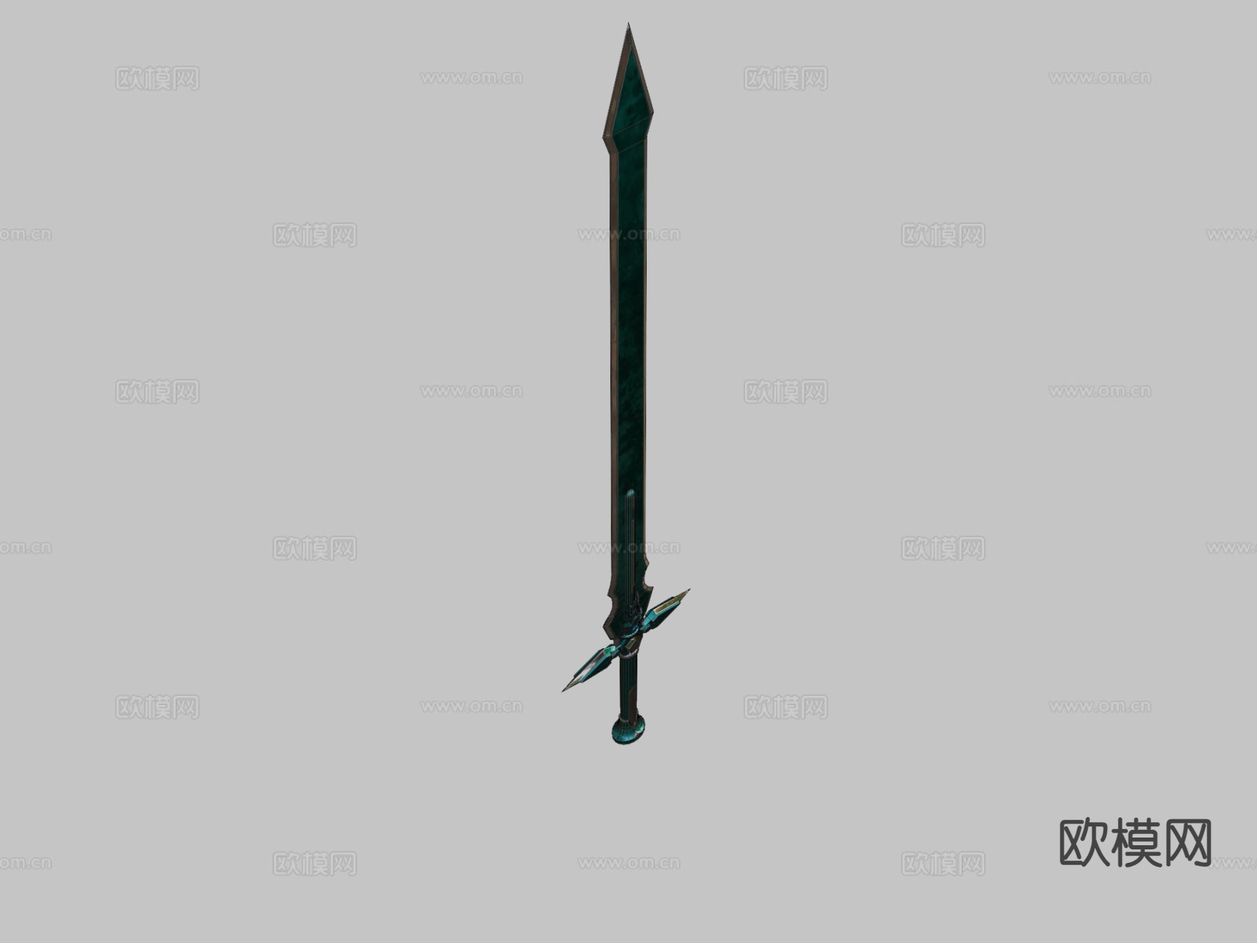 桐人的黑色回收者剑su模型下载（渲染图3）