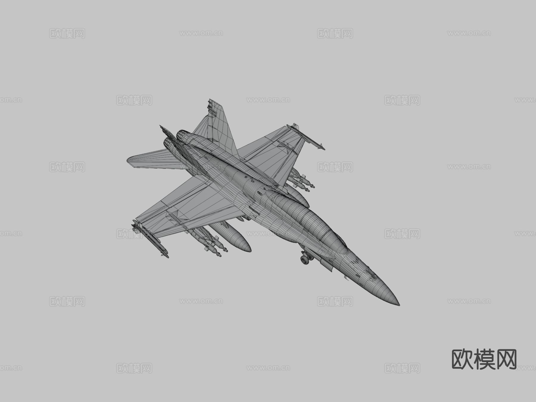 大黄蜂战斗机 轰炸机su模型下载（渲染图3）