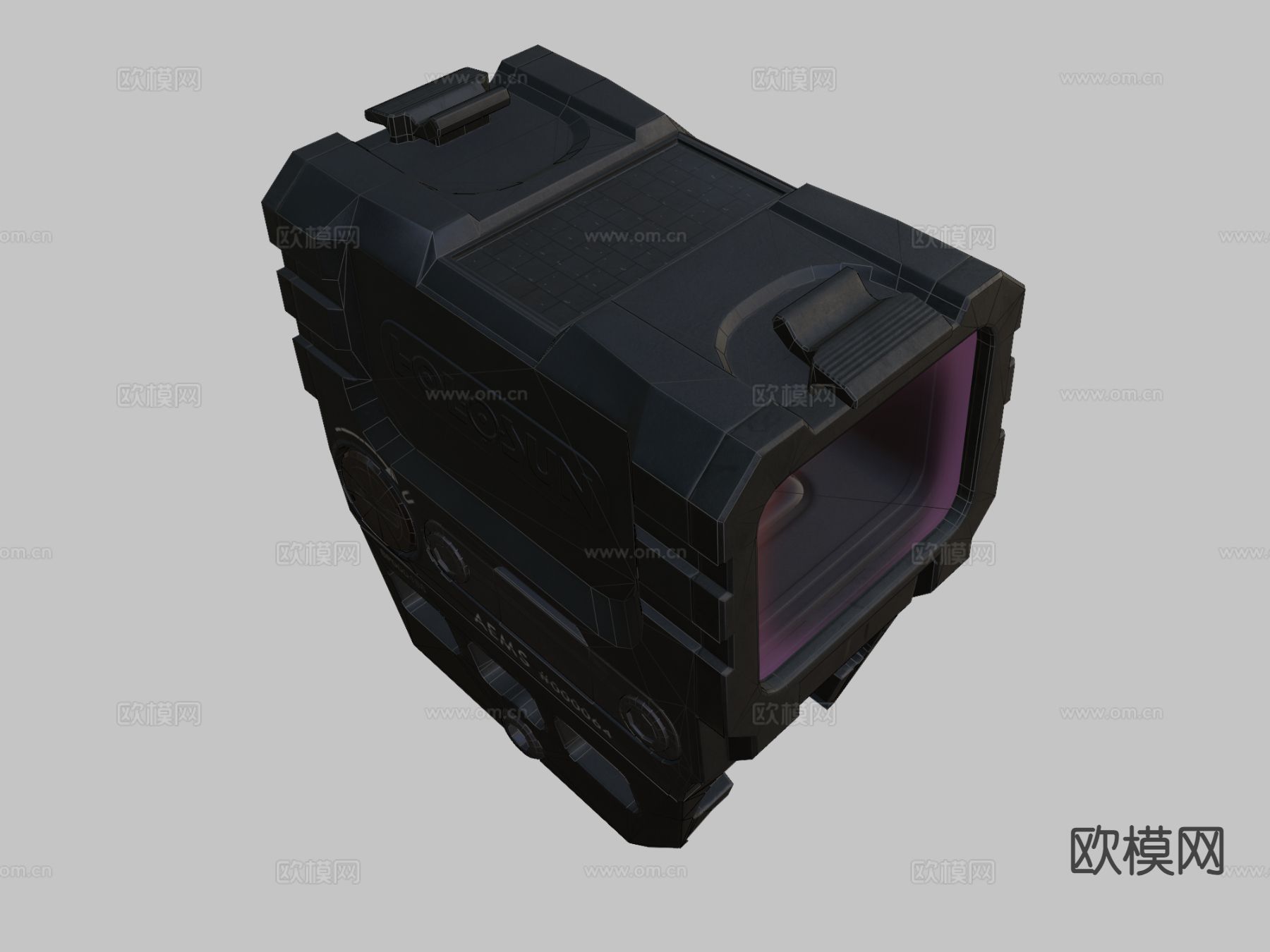 红点瞄准镜su模型下载（渲染图1）