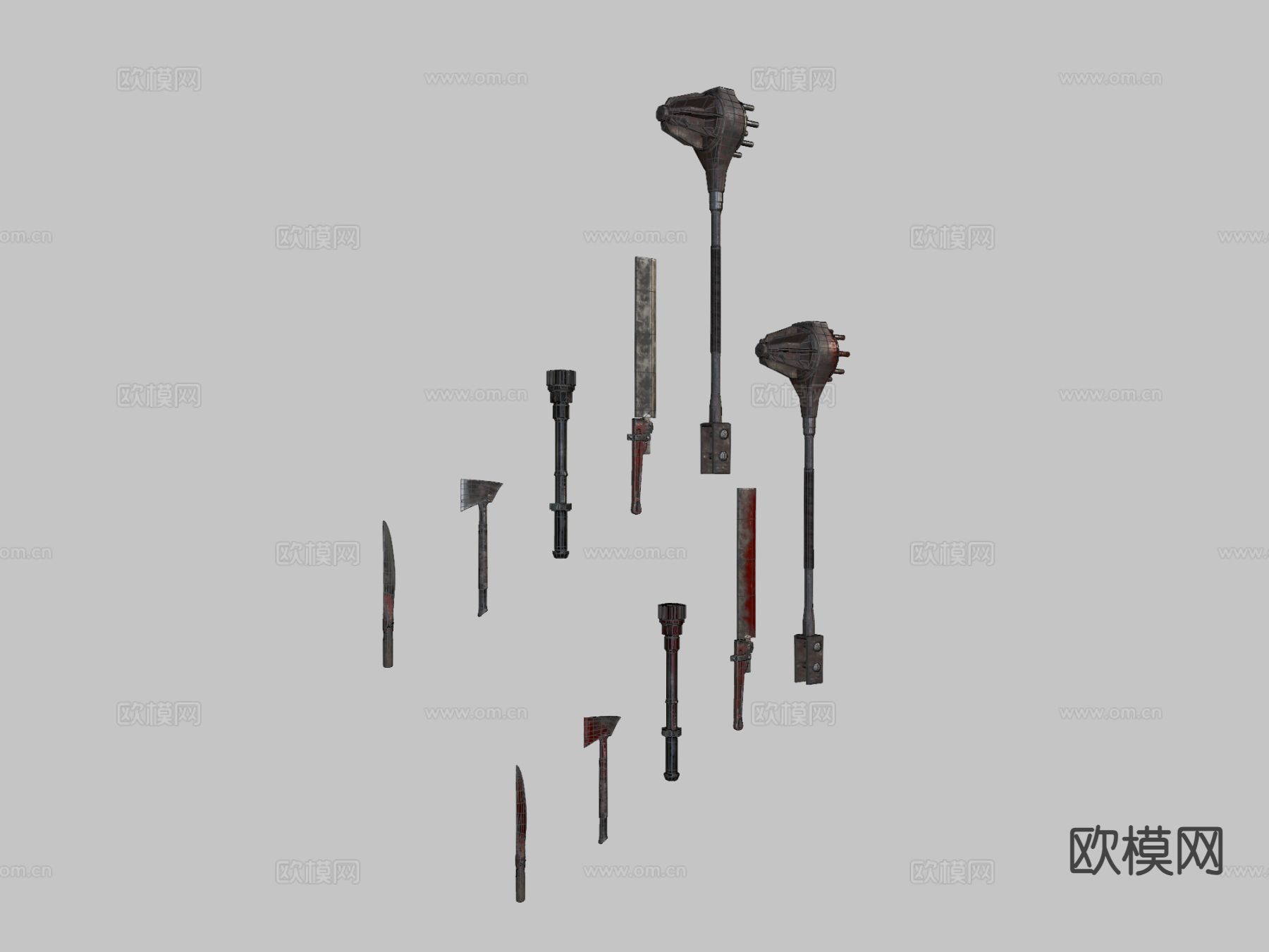 废品武器su模型下载（渲染图1）