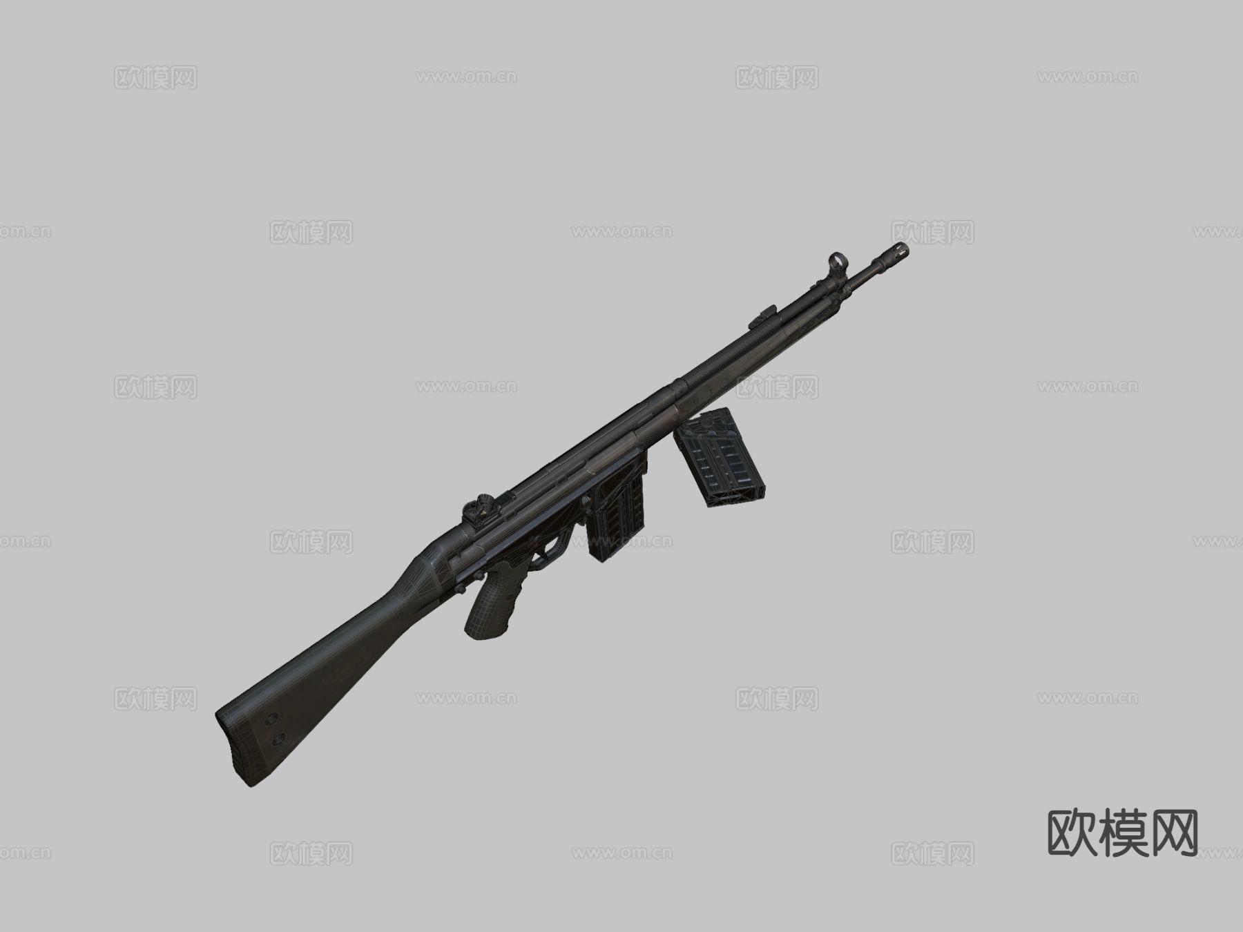 G3A3步枪su模型下载（渲染图1）