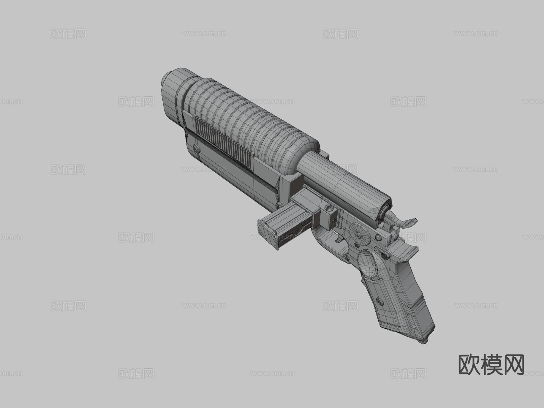 手枪 枪支 枪械su模型下载（渲染图3）