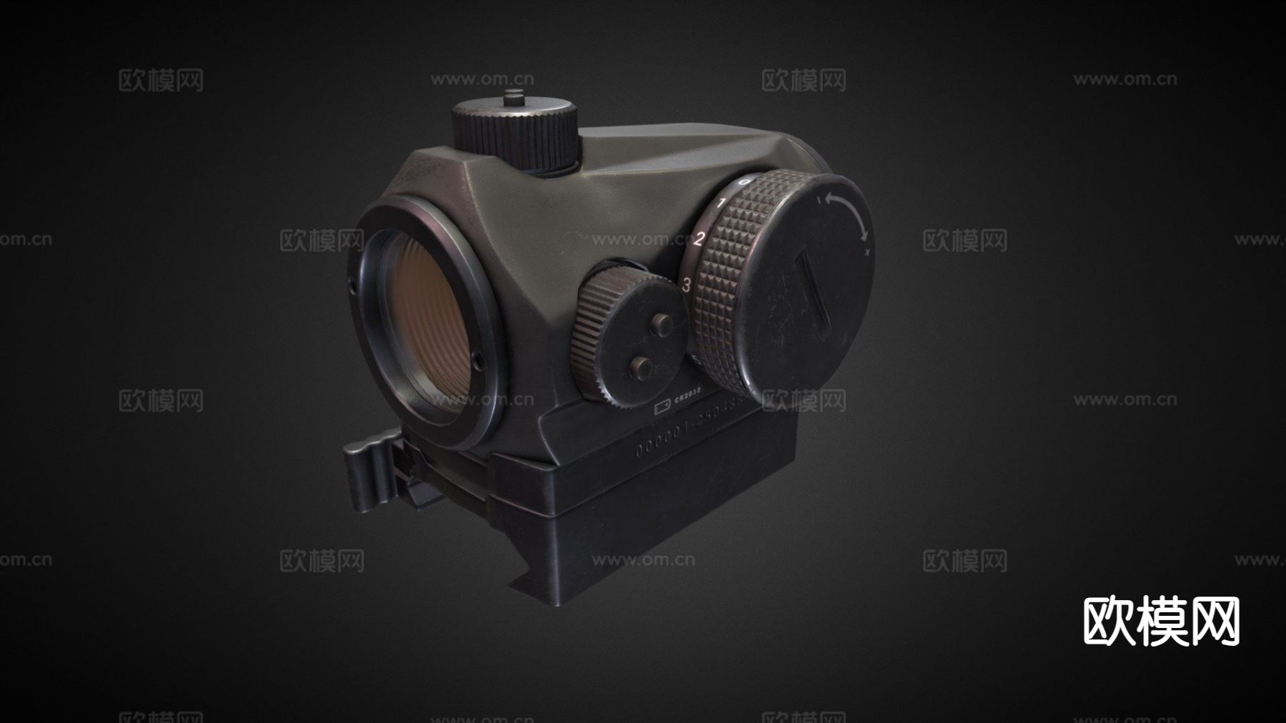 T1瞄准点 倍镜su模型下载（渲染图2）