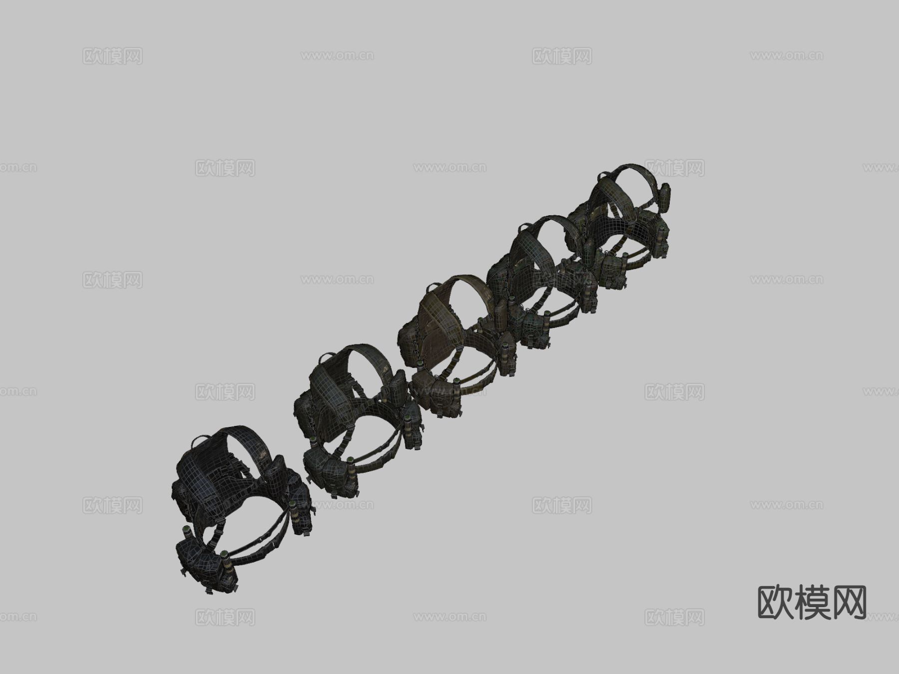 战术背心 防弹甲su模型下载（渲染图5）